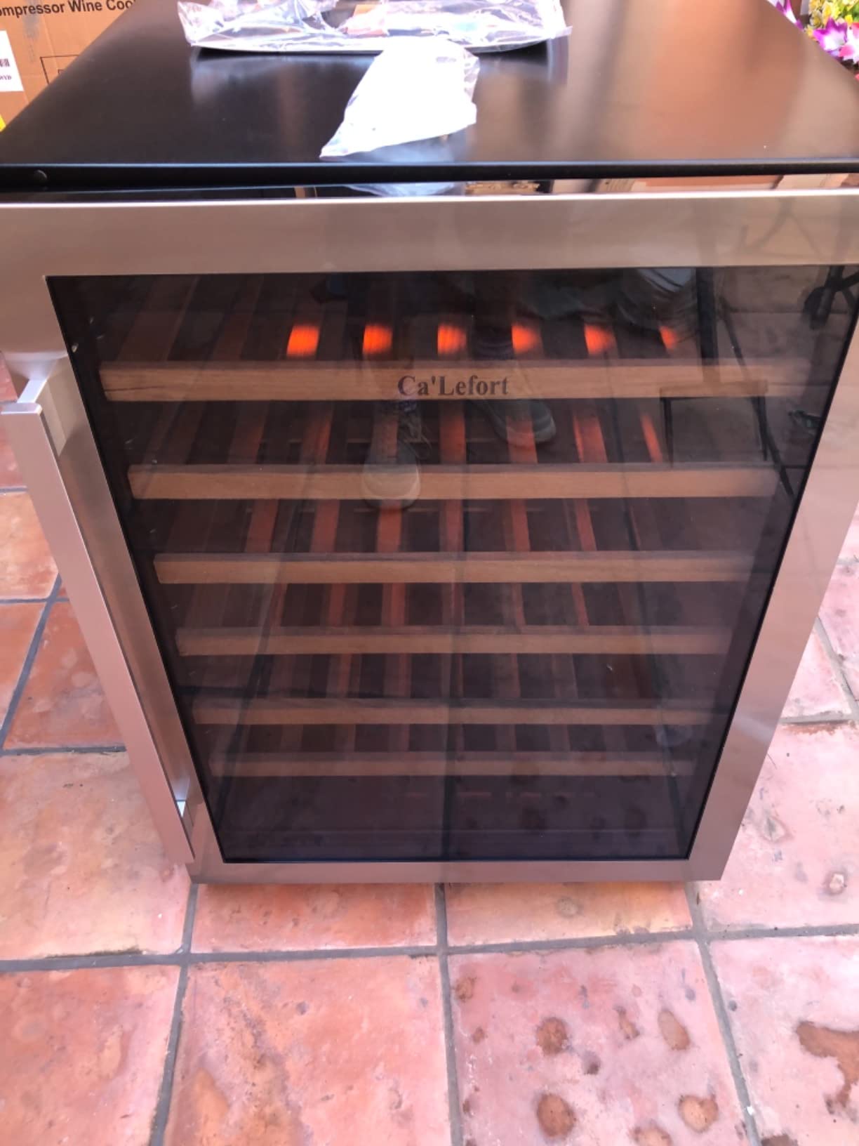 Ca'Lefort Wine Fridge and Cooler - 24 Inch 52 Bottle Wine Cooler Refrigerator, 40-65F Dual Zone Wine Refrigerator Glass Door, 3 LED Built-in or Freestanding Fridge for Home/Bar/Kitchen customer photo 2