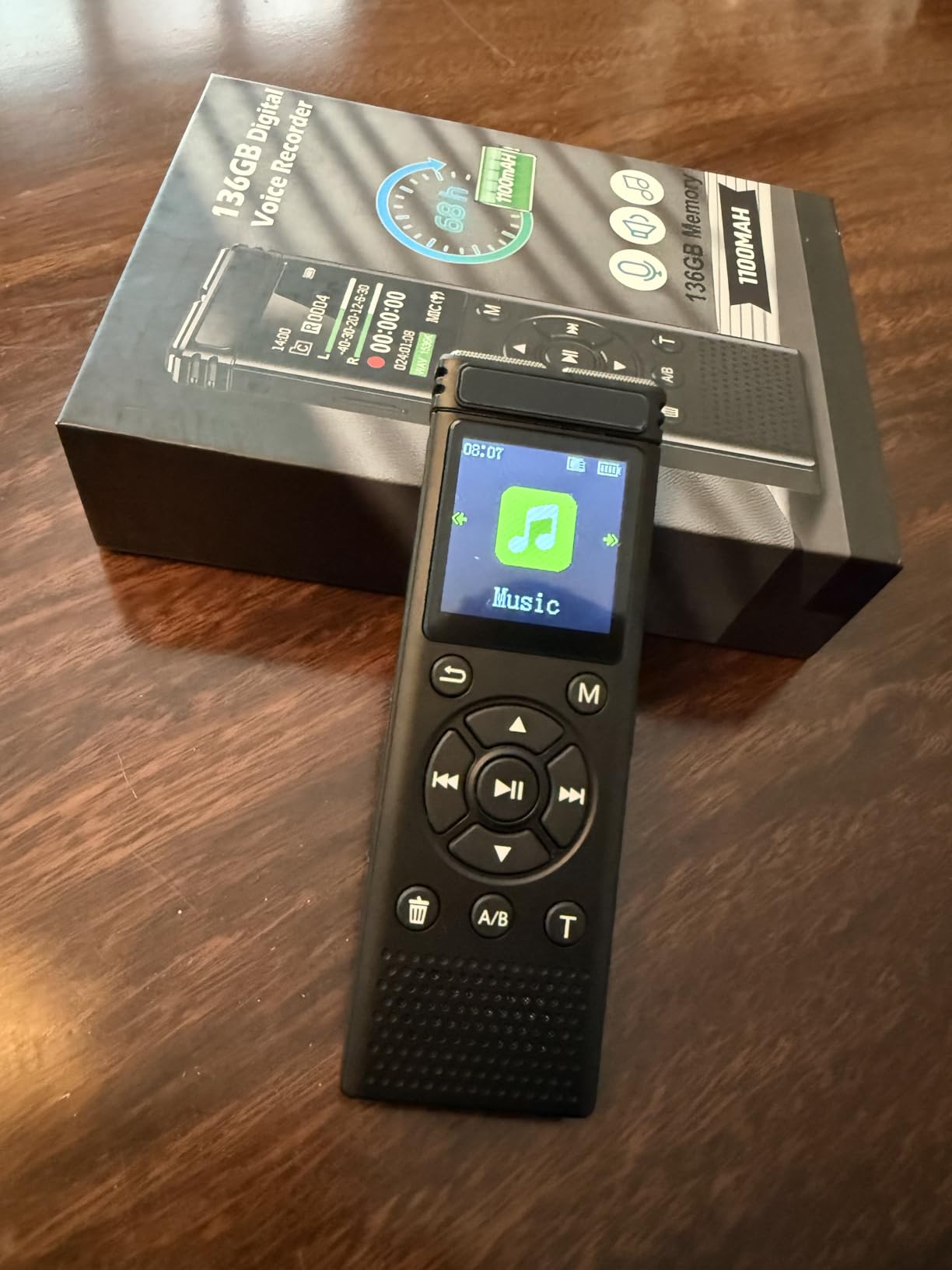 136GB Digital Voice Recorder with Playback,9000 Hours Audio Recording Device,Voice Activated Recorder with Noise Reduction,A-B Repeat,Mp3 Player and Password for Lectures Meeting/Classes/Interviews customer photo 2