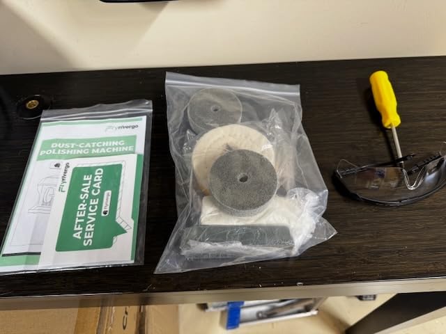 800W Jewelry Polishing Machine, Bench Buffer Polisher 110V Variable Speed Jewelry Polisher Machine with Dust Collector, Exhaust Fan Blower, Work Light and Motor Housing customer photo 1