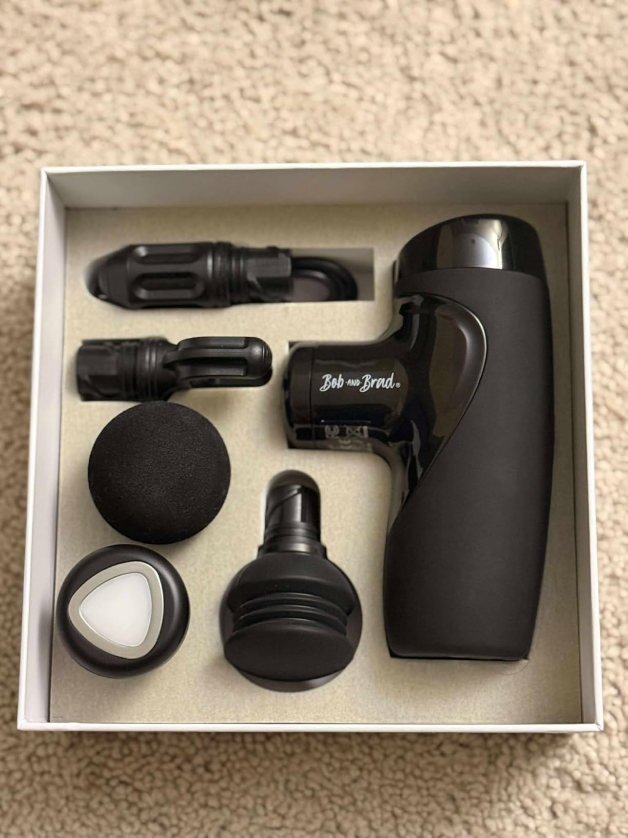 BOB AND BRAD M7 Plus Mini Massage Gun with Heat, FSA Eligible & HSA Approved Deep Tissue Percussion Massager for Back & Neck Stiffness - Portable, Quiet, Ultra-Lightweight customer photo 2