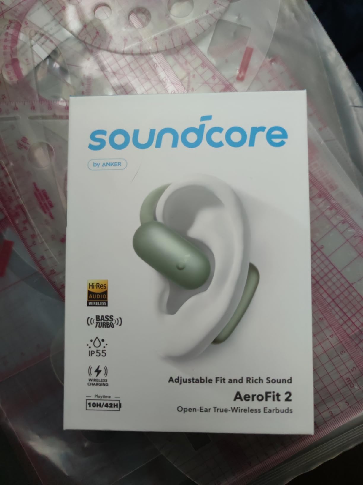 soundcore AeroFit 2 by Anker, Open-Ear Headphones, Real-Time Translation Earbuds, 4 Adjustable Positions for Every Ear Size, 2× Richer Bass, Hi-Res, 42H Playtime, IP55, AI Clear Calls, Wireless Charging customer photo 2