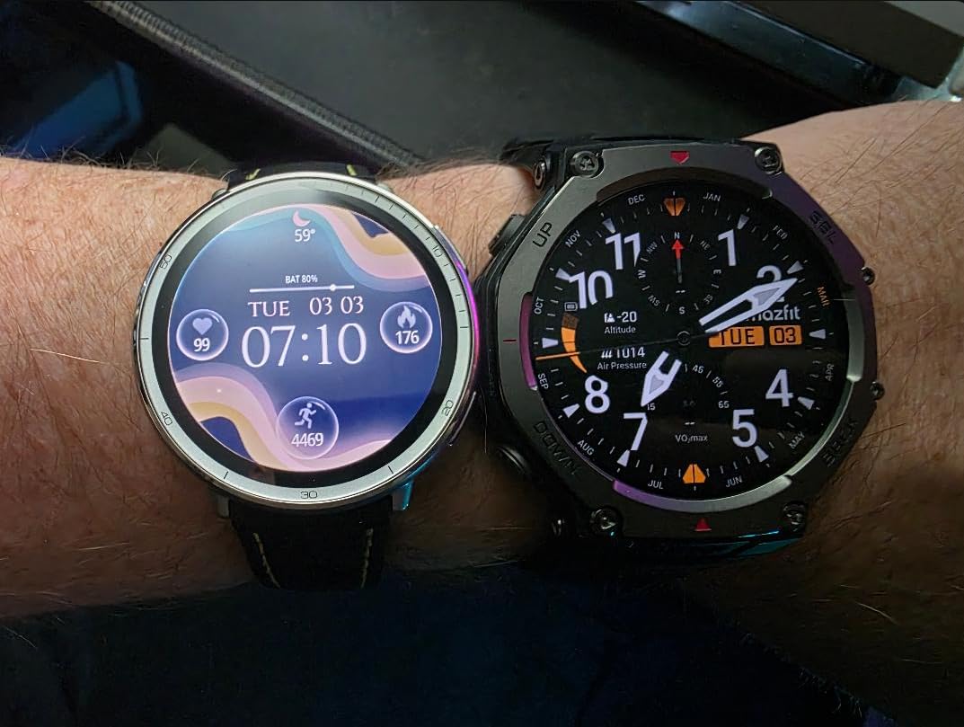 Amazfit T-Rex 3 Rugged/Military Smart Watch 48mm, GPS (with Privacy), Offline Maps, Long Battery Life, 328 Feet Water-Resistant, 170 Fitness/Sport Modes, AI, Voice Control, for Android or iPhone, Black customer photo 1