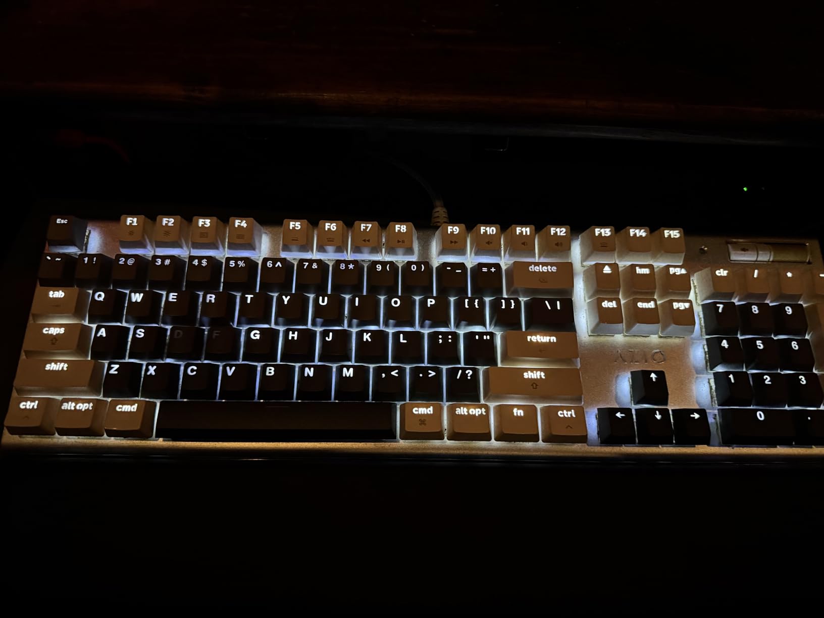 Womier Shine Through PBT Keycaps 60 75 100 Percent Cherry Profile, Custom Key Cap Doubleshot Keycaps Set, Universal Compatiability for Cherry Gateron MX Switches Keyboard, Gradient Gray customer photo 2