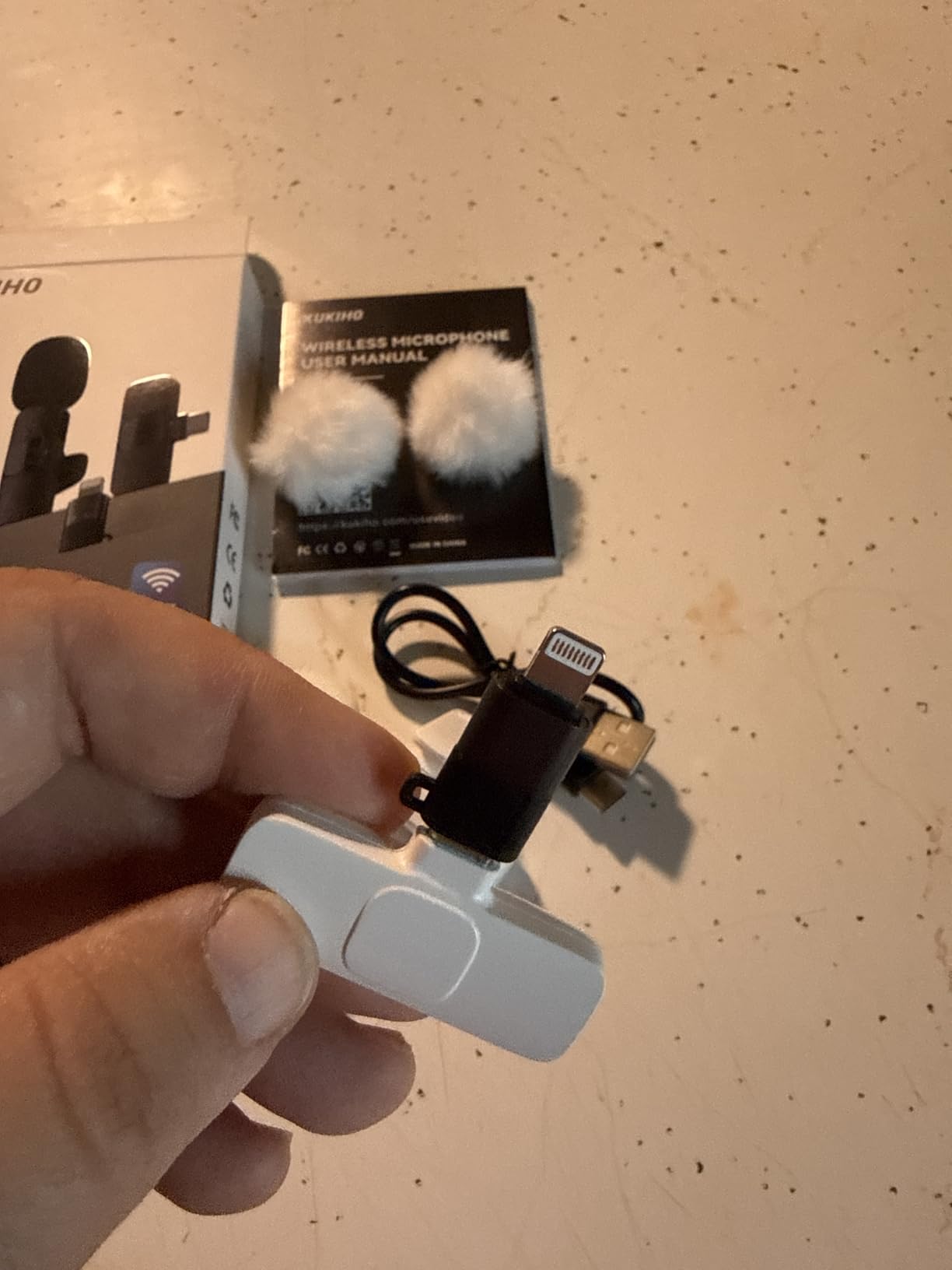 2 Pack Wireless Lavalier Microphone for iPhone iPad and Android Phone, Lapel Mic Plug and Play Wireless Mic Noise Reduction Mini Microphone for Video Recording Interview Podcast Vlog YouTube Tiktok customer photo 2