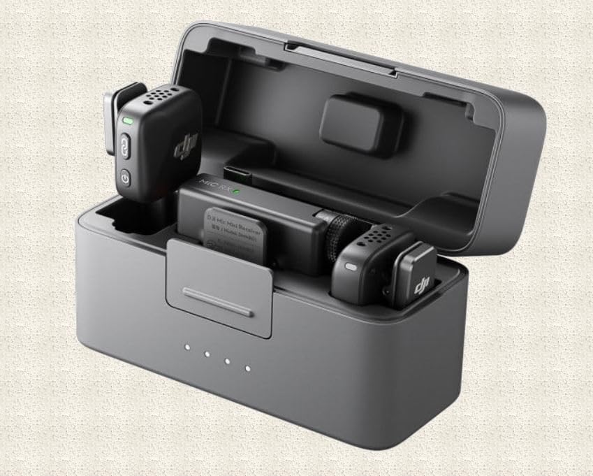 DJI Mic Mini (2 TX + 1 RX + Charging Case), Wireless Lavalier Microphone for iPhone/Camera/Android, Ultralight, Detail-Rich Audio, 48h Use, Noise Cancelling, Automatic Limiting, Vlog, Streaming customer photo 1