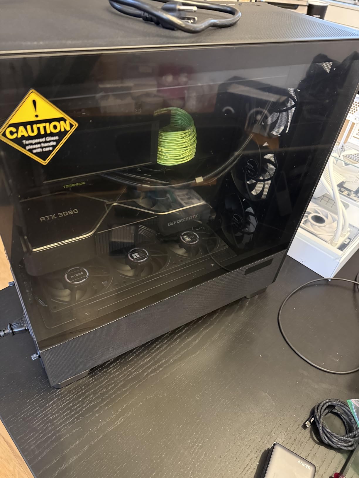 Antec Flux Pro, 6 x PWM Fans Included, High-Airflow Front Panel with Walnut Wood, iShift PSU 90° Mount, USB3.0 x 2, Type-C, 420mm Radiator Support, Temp. Display, Full-Tower E-ATX PC Case customer photo 1