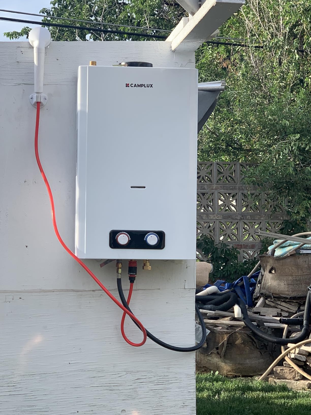 CAMPLUX Tankless Water Heater, 5.28 GPM Propane Water Heater Camping, Outdoor for Cabin, Off-grid, Tiny House & Mobile Home, 136,000 BTU, BD528 customer photo 2