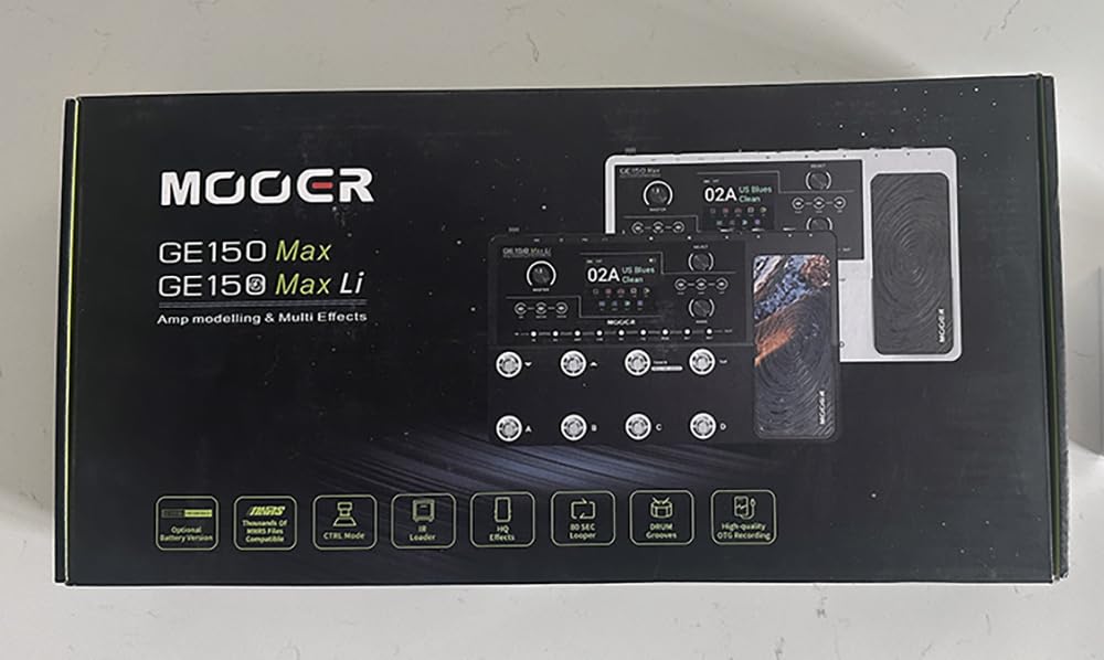 MOOER GE150 Pro Guitar Amp Modelling Multi Effects, Reverb, Delay, Looper Drum with 4 Footswiches, Expression Pedal, USB OTG Live Recording, MNRS GNR and GIR Loader customer photo 1