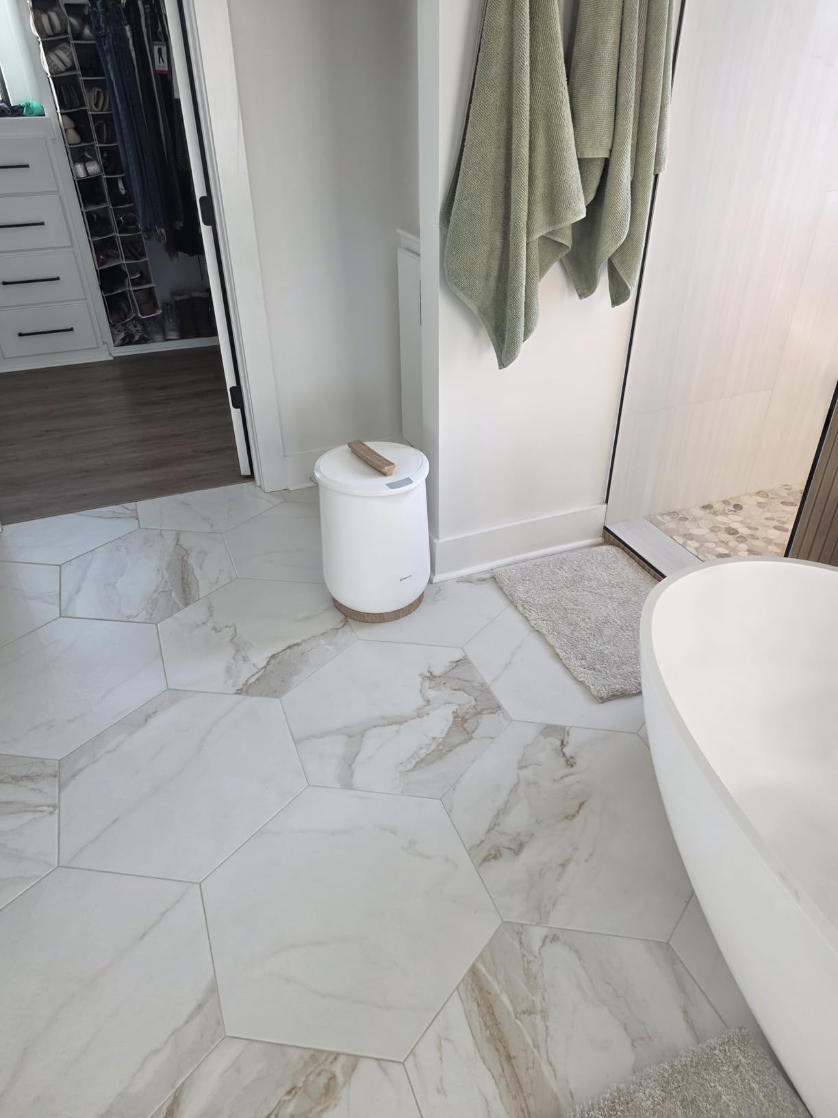 Keenray Upgraded Towel Warmer Bucket, Large Towel Warmer with 3 Heating Modes, Heat Time 30/45/60/90 Min Adjustable and Up to 24 Hour Delay Timer, Towel Heater for Oversize Bathrobes Blankets, CL1Plus customer photo 1