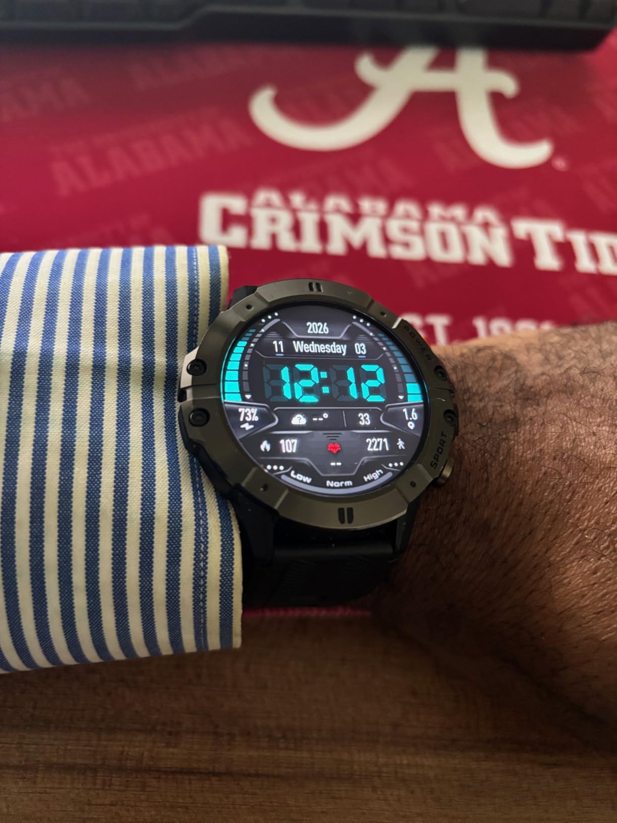 Smart Watches for Men, Bluetooth Call Military Smart Watch, Waterproof Fitness Tracker with Heart Rate/Blood Oxygen/Sleep Monitor/124 Sports Modes, Tactical Watch for Android Phones & iPhone (Black) customer photo 1