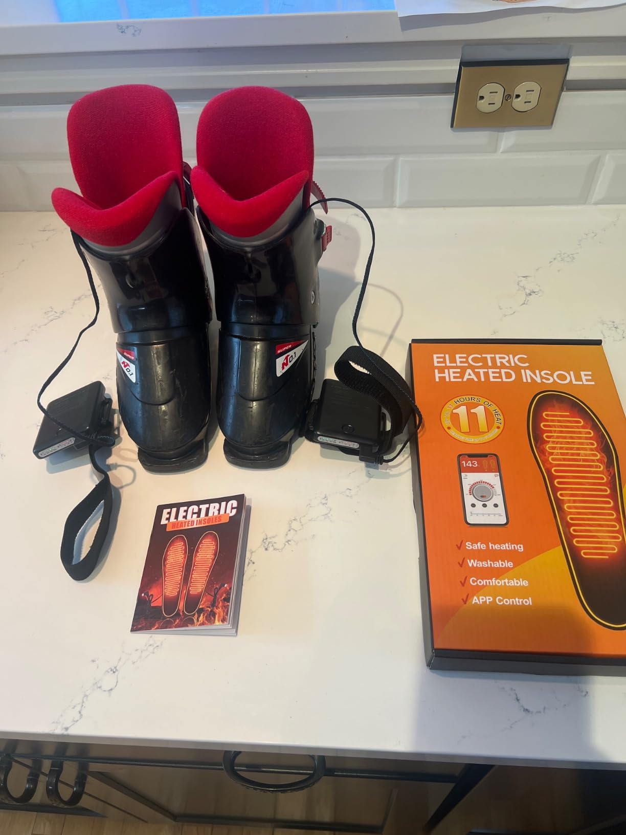 Heated Insoles Rechargeable, Foot Warmer with 5000 mAh Battery,4 Heat Settings Mobile app to Control Temperature, for Men and Women customer photo 1