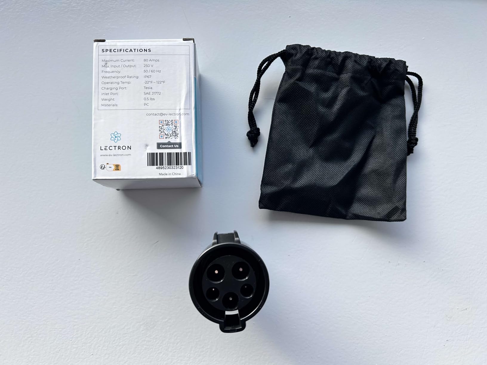 Lectron J1772 to Tesla Adapter 80 Amp (240V) - EV Charging Adapter Compatible with Tesla Model S/3/X/Y/Cybertruck and All Electric Vehicles in The NACS Alliance (Black) customer photo 1