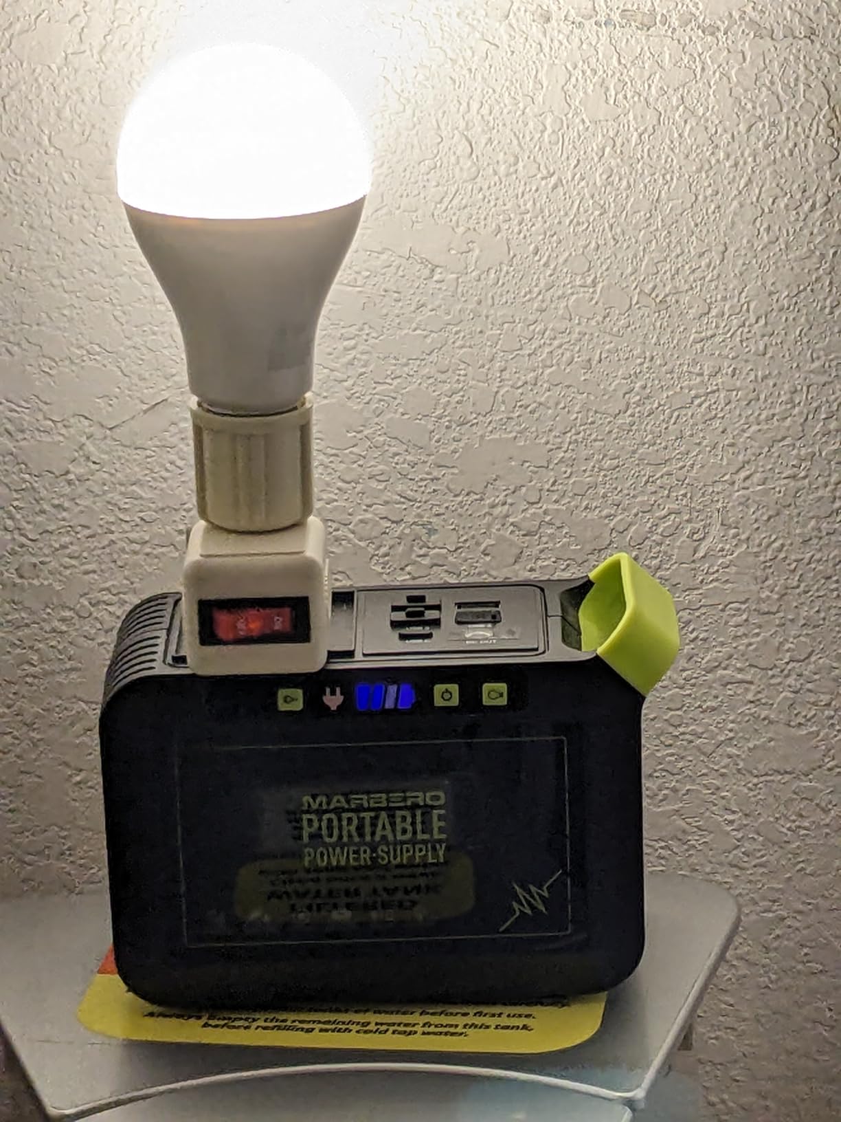 MARBERO Solar Generator 111Wh Portable Power Station with Solar Panel 30W Included Power Bank with AC Outlet 120W Surge for Home Outages Camping Outdoor Adventure Emergency customer photo 2