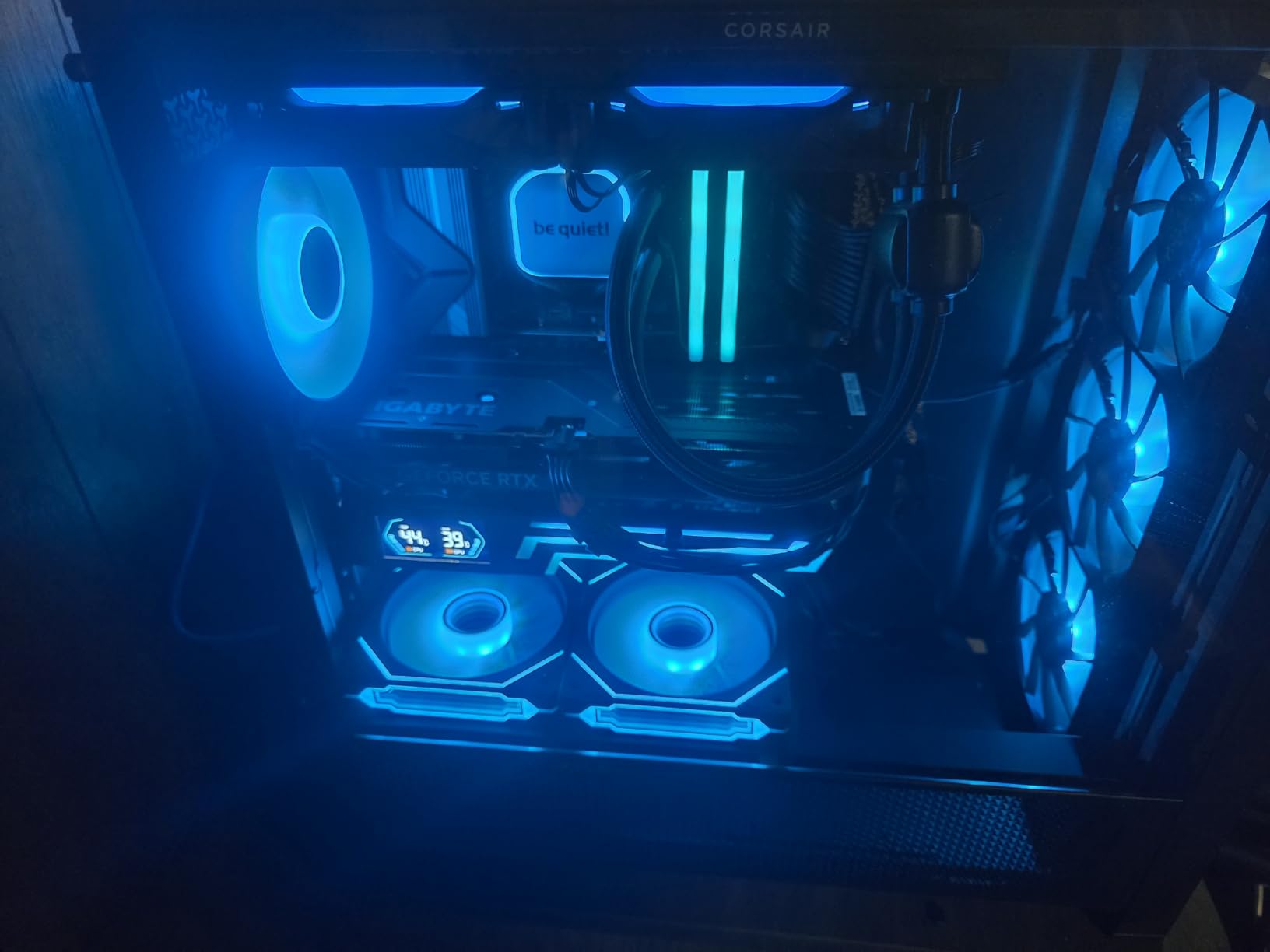 DARKROCK F120 3in1 120mm Infinite Mirror Design Case Fans with 24 LED Lights PWM Control & ARGB Effect, Hydraulic HDB Bearing for Low-Noise Operation - Suitable for Most PC Cooling Systems - Black customer photo 1