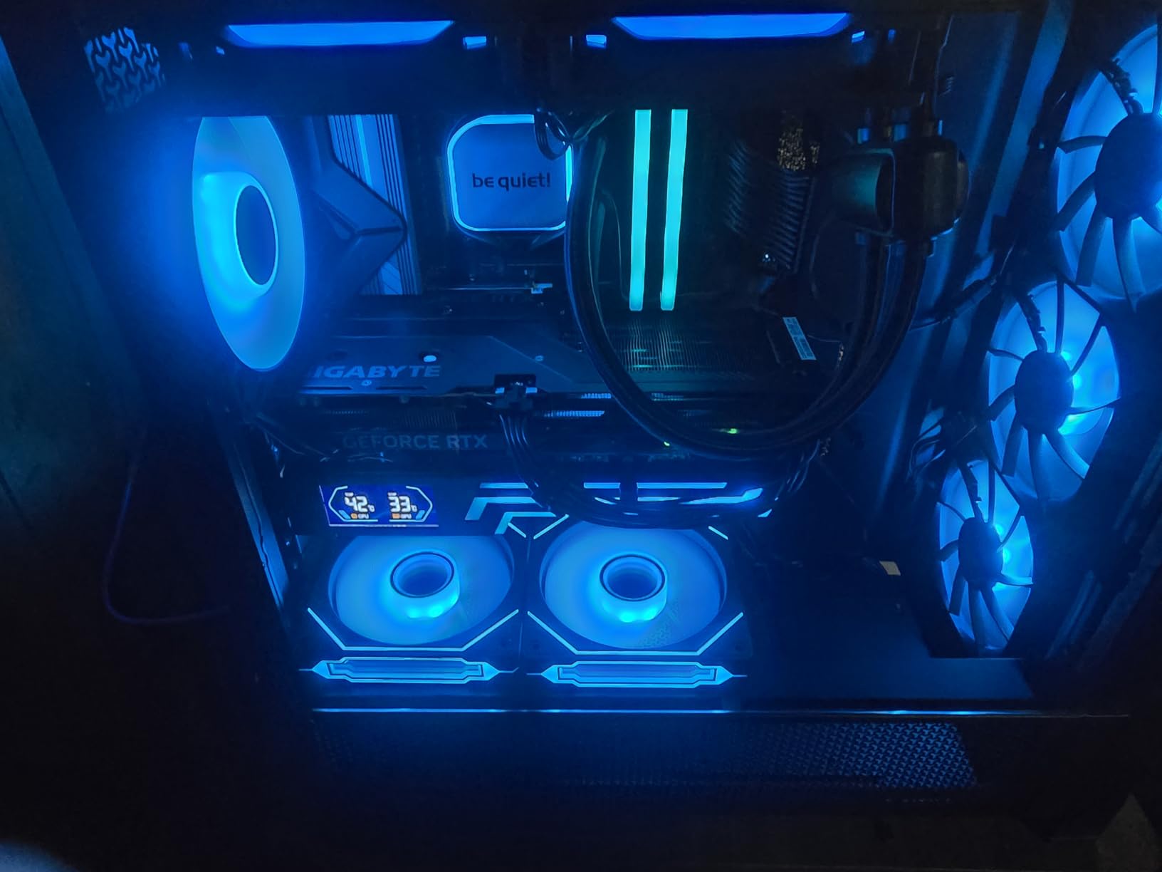 DARKROCK F120 3in1 120mm Infinite Mirror Design Case Fans with 24 LED Lights PWM Control & ARGB Effect, Hydraulic HDB Bearing for Low-Noise Operation - Suitable for Most PC Cooling Systems - Black customer photo 2