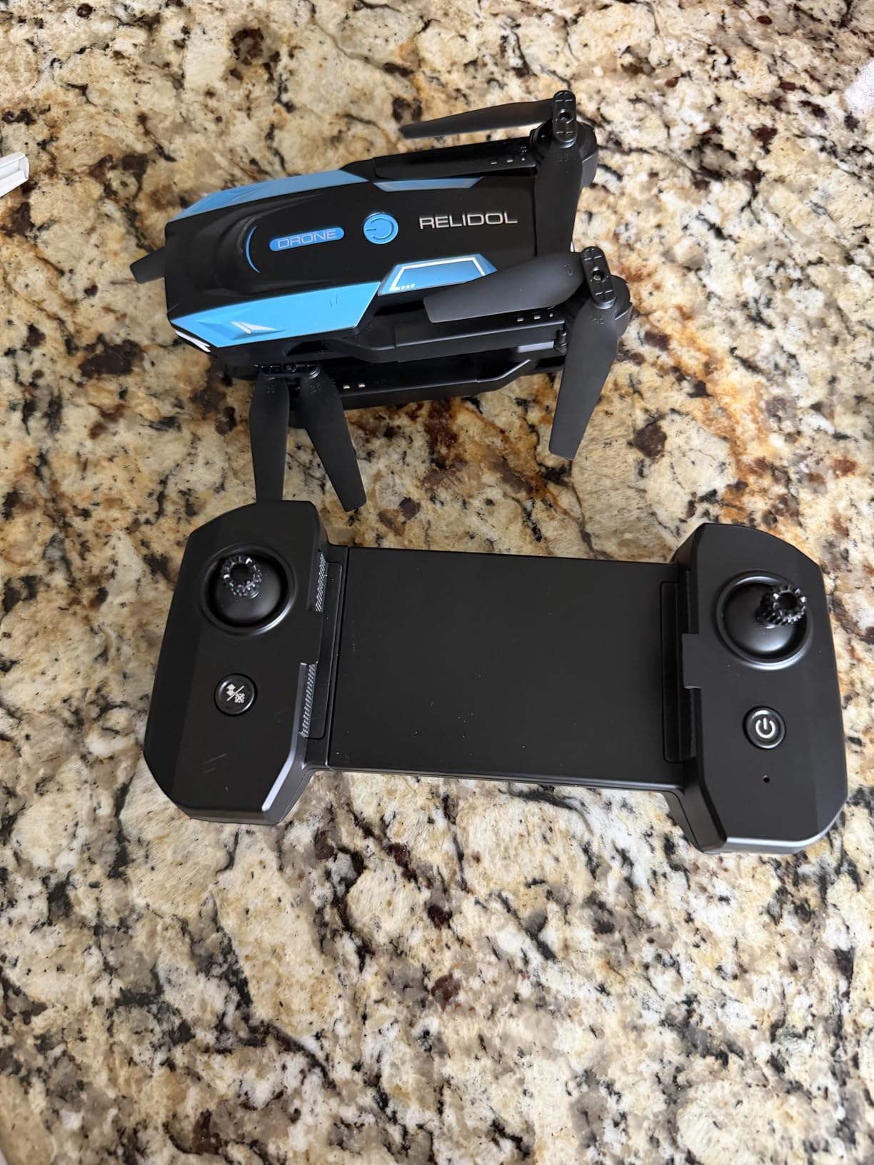 Drone with 1080P Camera - Foldable Remote Control Quadcopter with Gesture Control, 3D Flip, One Key Start, Emergency Stop, 2 Batteries, Easier to use, Toy for Adult Beginners, Black&Blue customer photo 1