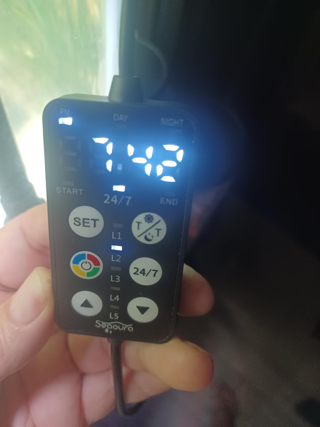 SEAOURA Plant Growth Aquarium Light, 24/7 Custom Timer, Power-Off Memory, 48-54in Full Spectrum Aquarium Plant Lights, 7-Row LED 8 Colors, 20 Adjustable Brightness customer photo 1