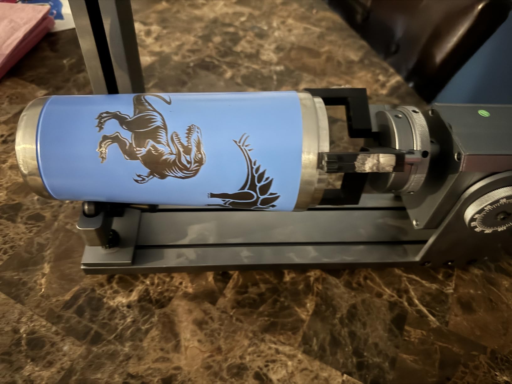 Longer Laser Engraver Rotary Roller, Y-axis Laser Engraver Attachment 360° Rotation, a Good Partner for Laser Engraving Machine, Compatible with Other Brands of Engraver customer photo 1