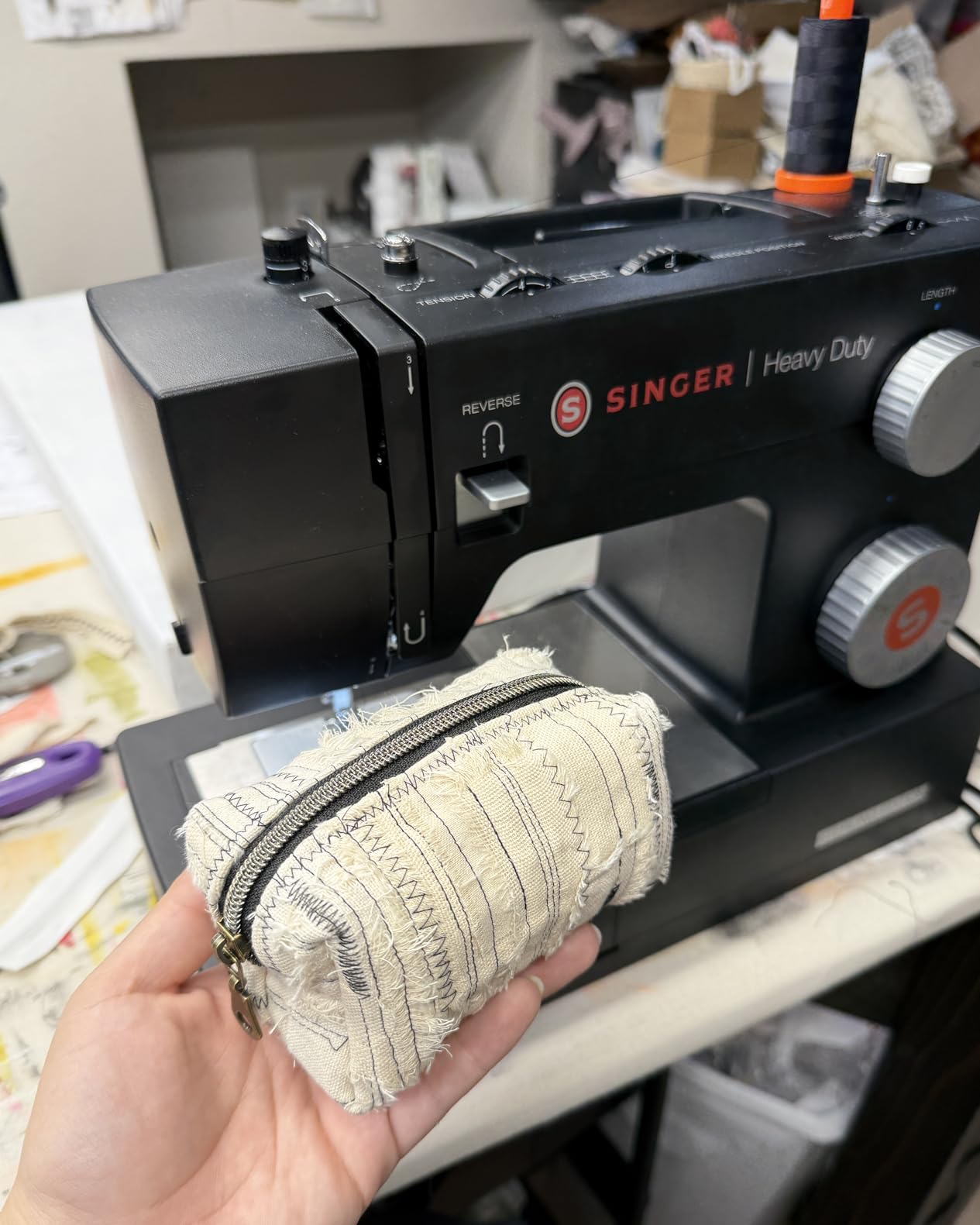 SINGER Sterling Edition Heavy Duty 4432 Sewing Machine with Accessory Kit | Strong Motor with Enhanced Piercing Power, 110 Stitch Applications, Full Metal frame & 1-step Buttonhole customer photo 1