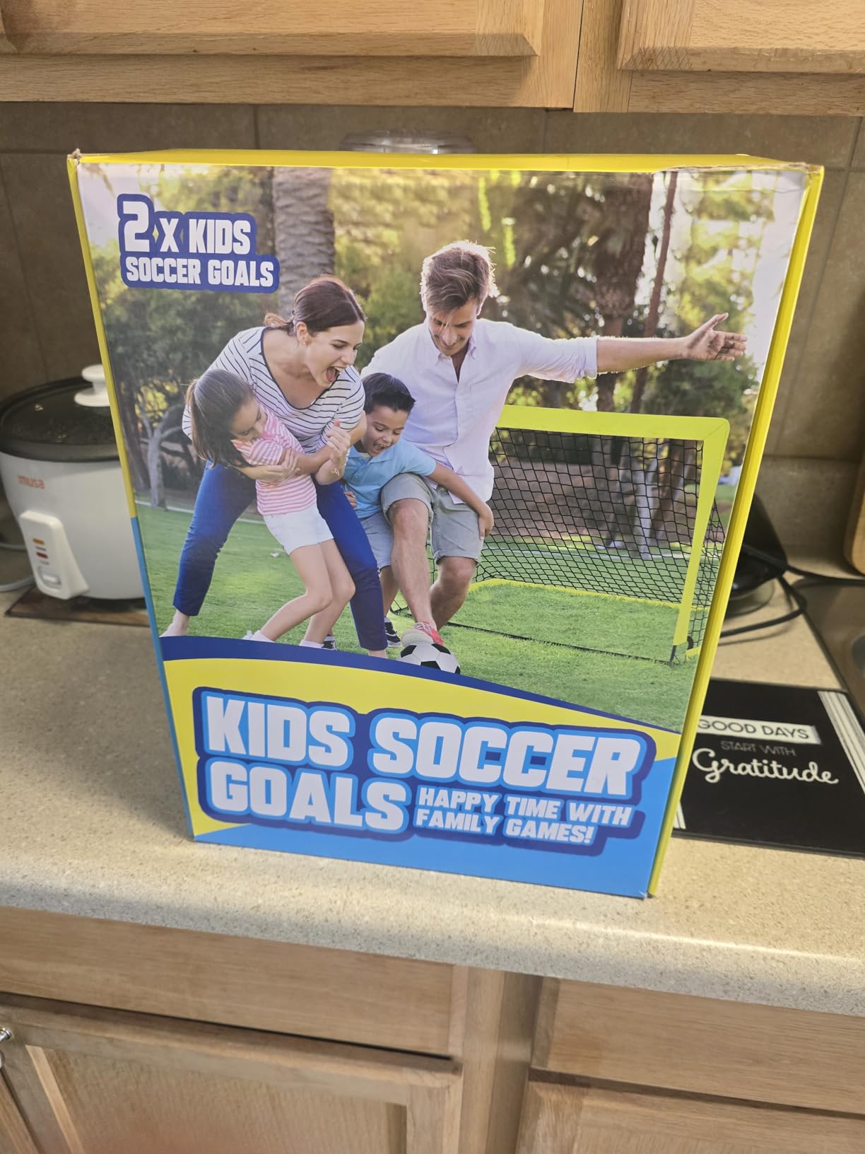 Kids Soccer Goals for Backyard Set of 2, 6x4 ft Portable Toddler Soccer Goal Training Equipment with Soccer Target, Ball, Cones, Soccer Net for Kids Age 3-5 6-8 8-12 10-12-14 Outdoor Sports Games Gift customer photo 1