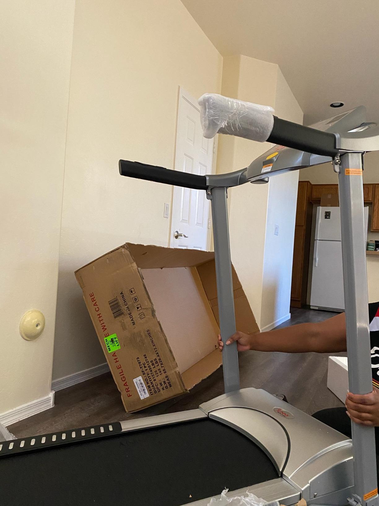 Sunny Health & Fitness Premium Manual Treadmill - Non-Motorized, Heavy-Duty, Commercial-Grade, Adjustable Handlebar, for Endurance Training, Optional 8-Level Magnetic Assistance & Free SunnyFit App customer photo 1