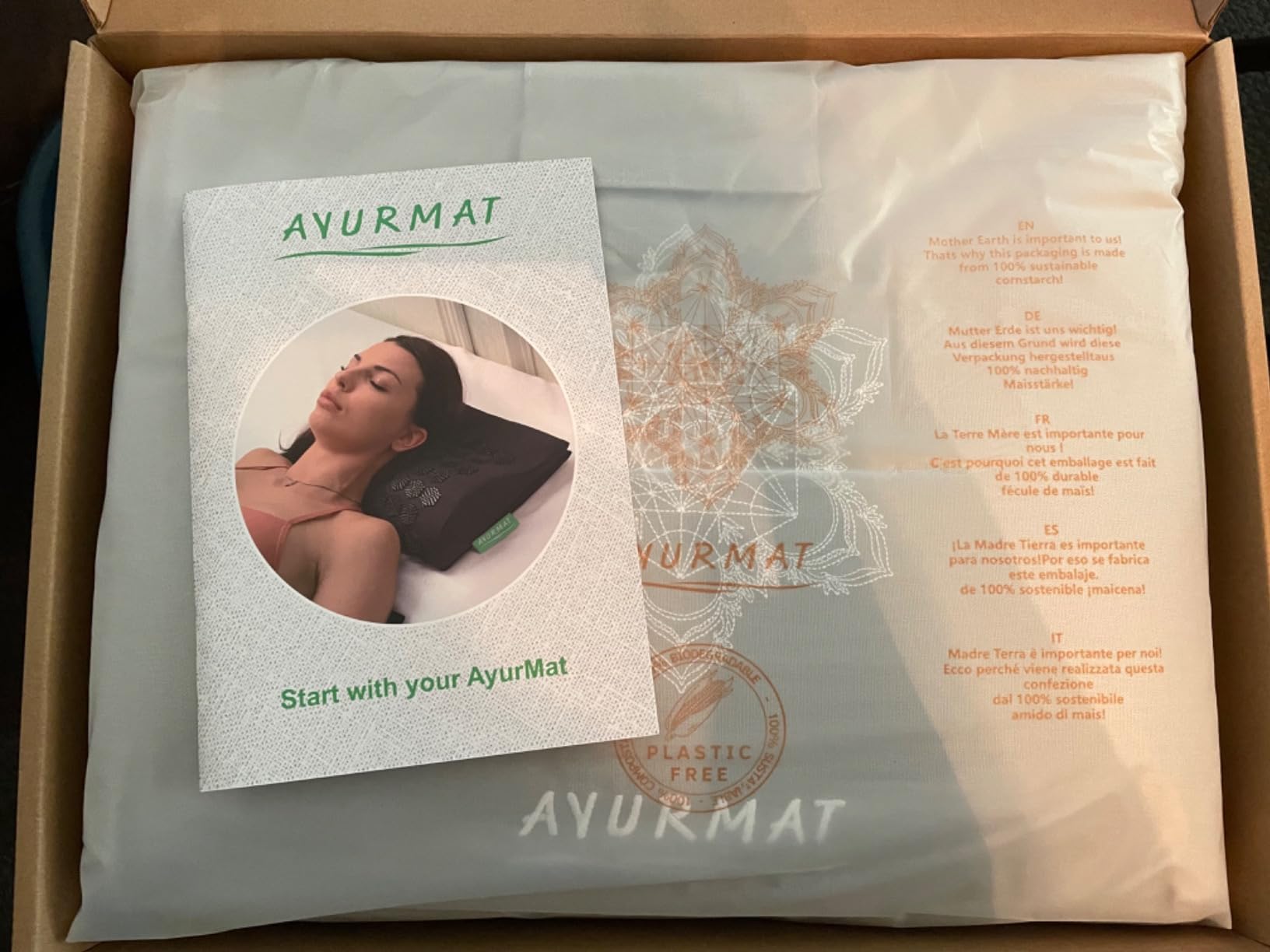 Premium Acupressure Mat and Pillow Set - Natural Eco-Friendly Linen & Coconut Fiber, Ergonomic Design, Relieves Stress & Tension, with Carrying Bag, Full Body Pro Set customer photo 1