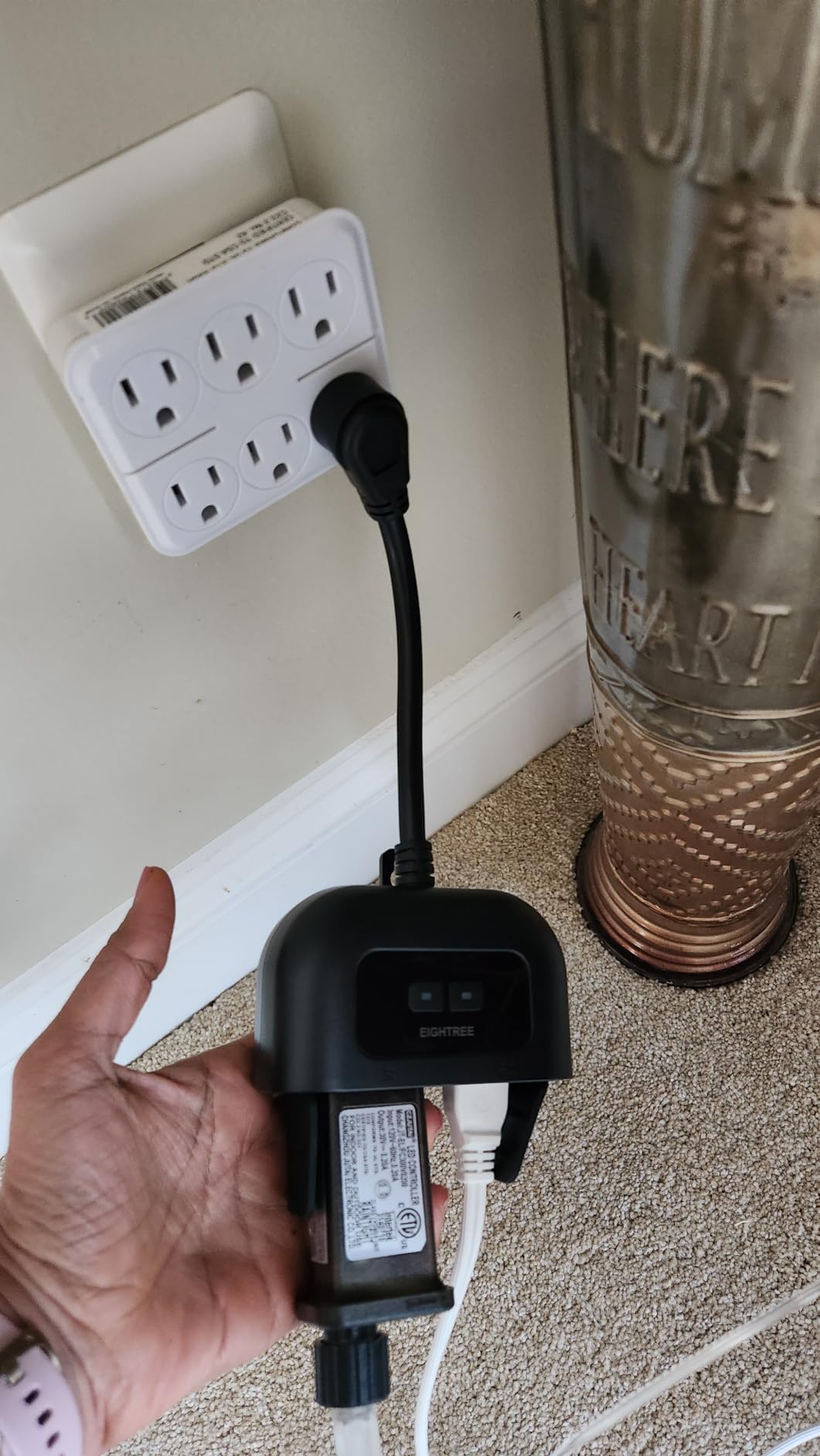 EIGHTREE Outdoor Smart Plug Waterproof IP44, Smart Outlet Plug with 2 Independently Controlled Outlets, Compatible with Alexa and Google Assistant, Voice & Remote Control, Timer&Schedule, 2.4GHz Only customer photo 2