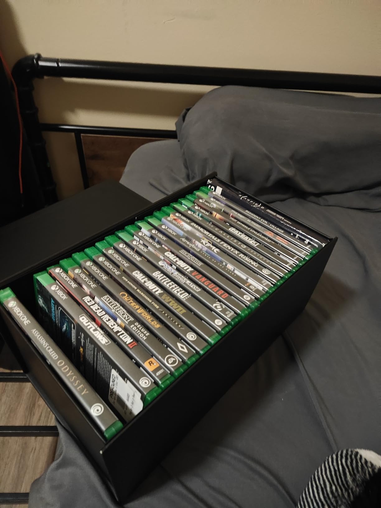 Video Game Storage Boxes, Blu-Ray Storage Boxes, Magnetic Video Game Box Protector Case, Store Up to 20 Cases - 1 Pack customer photo 2