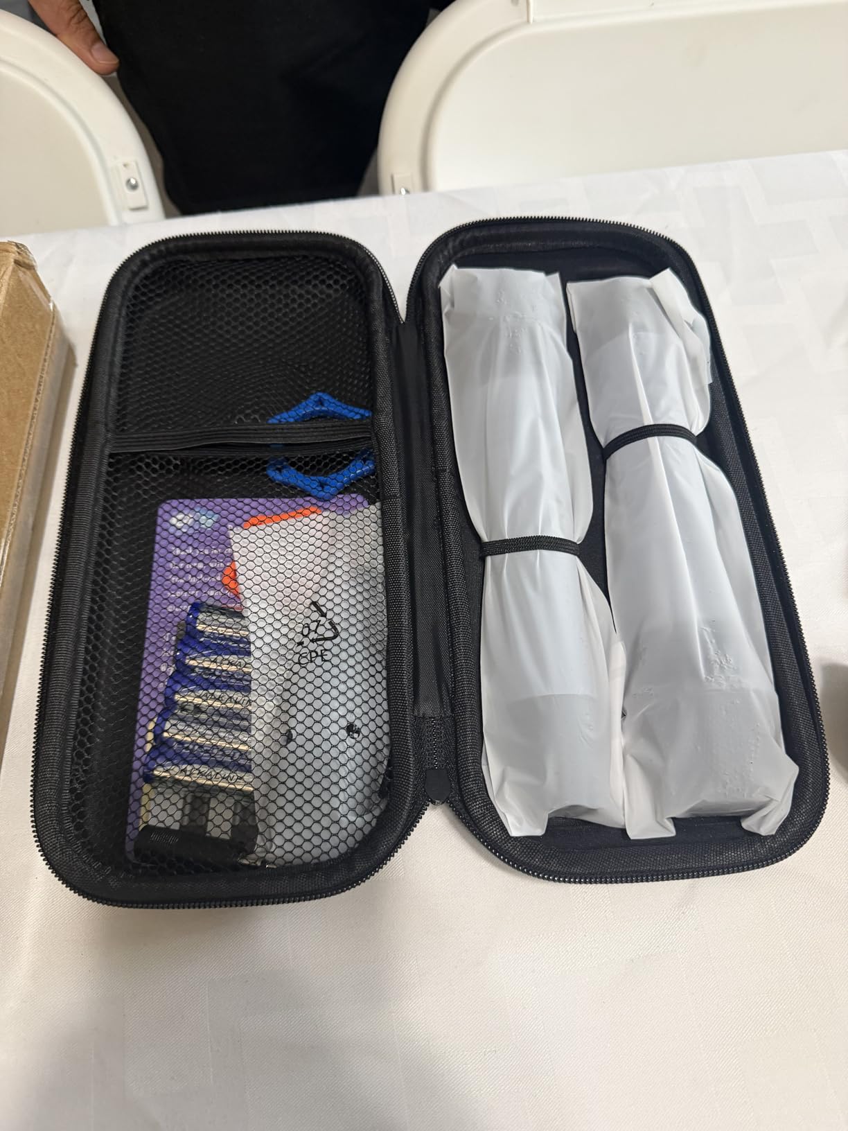 Wireless Microphone Set for Singing, Speech & Karaoke, 2.4GHz Dual-Mic Receiver, 200ft, Storage Bag Included, Metal Cordless Mic 2 Pack for Karaoke Machines, PA Systems, PartyBox, Gray-Blue customer photo 2