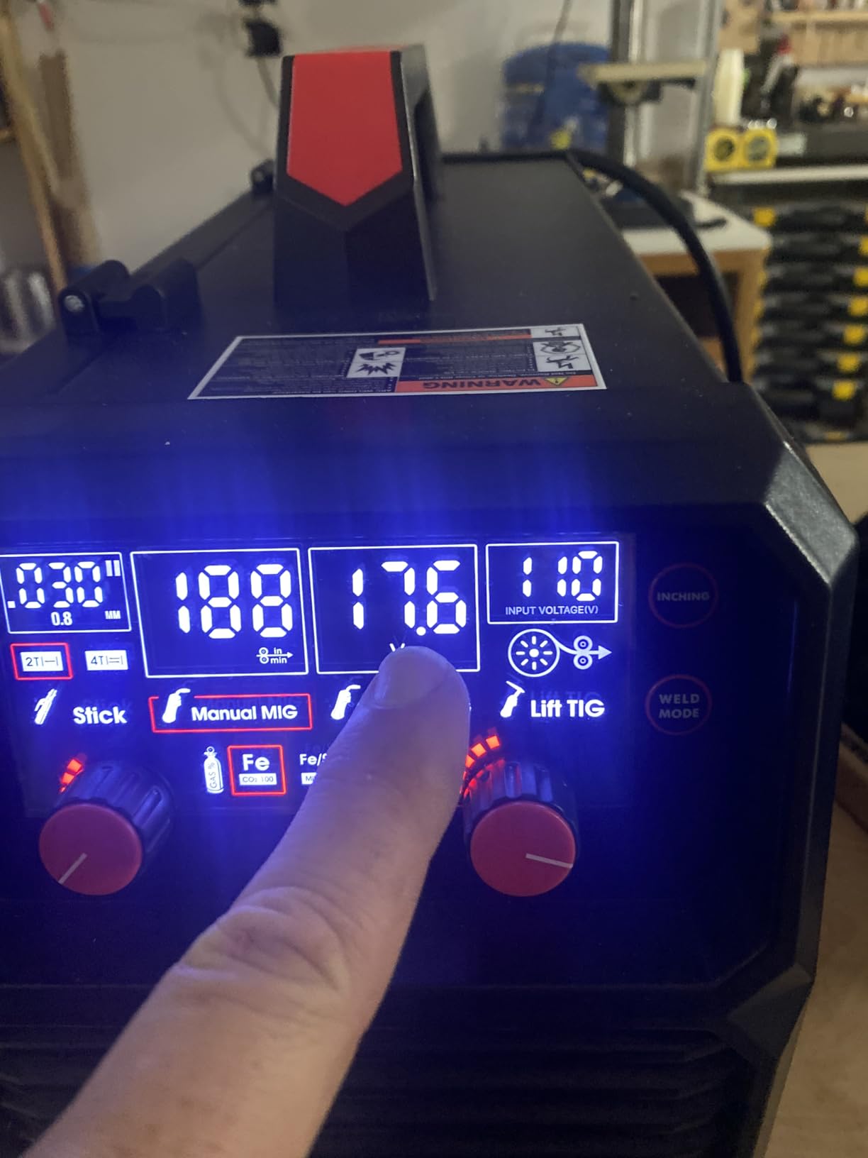 YESWELDER 165A MIG Welder, 110V/220V Dual Voltage, 4 in 1 Gas MIG/Flux Core MIG/Lift TIG/Stick Multiprocess Large LED Digital Display MIG Welding Machine customer photo 2