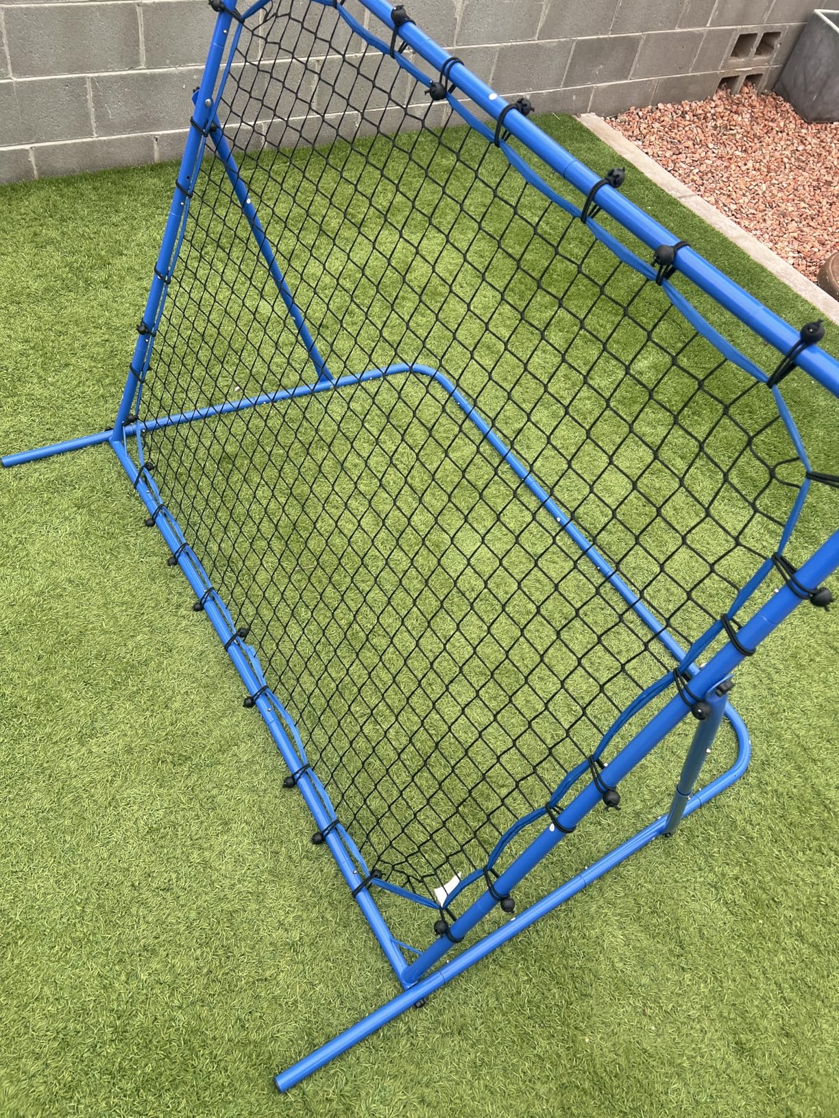 Soccer Volleyball Rebounder Net, Quick-Switch Angle Dual-Sided/Dual/Three Mode Baseball Pitchback Net Soccer Goal Rebound for Control, Passing Practice Equipment, Easy Setup Bounce Back Training Gifts customer photo 1