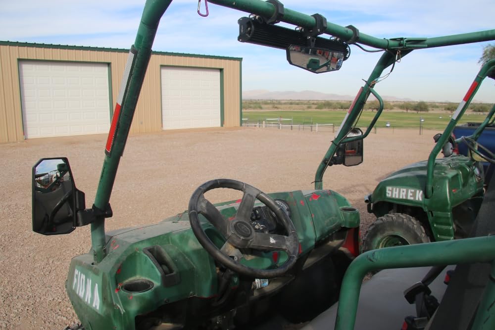 UTV Side Mirrors - Fits almost all UTVs (except full doors)，Compatible with Polaris RZR Ranger、Can am Commander Defender、Honda Pioneer Talon SXS、Kawasaki Mule KRX，Yamaha Wolverine YXZ,RTV customer photo 1