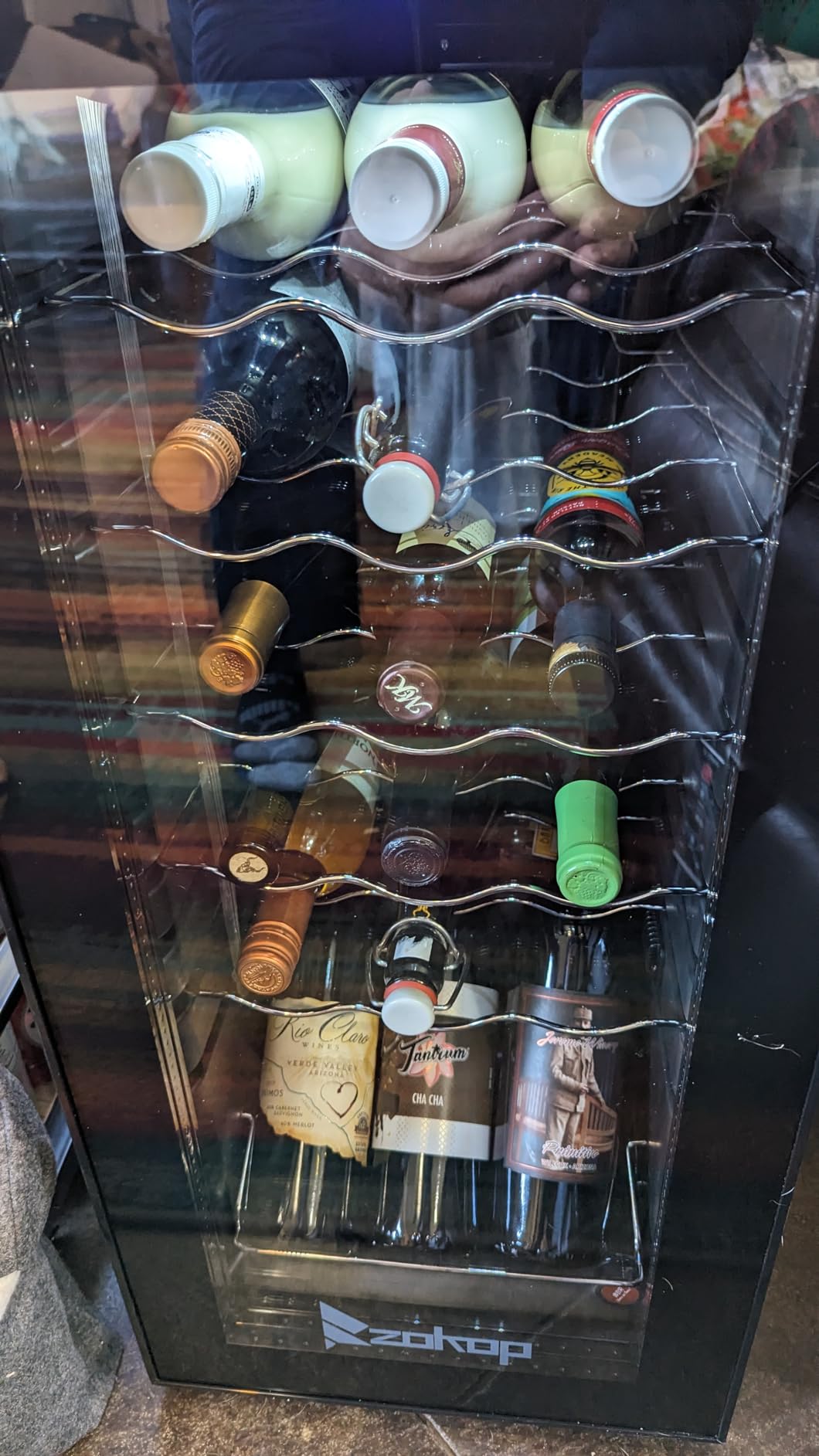 ROVSUN 26 Bottle Wine Fridge, Dual Zone Wine & Beverage Refrigerator w/Independent Temp & LED Control Panel, Built-in/Freestanding/Under Counter Wine Cooler Chiller customer photo 1