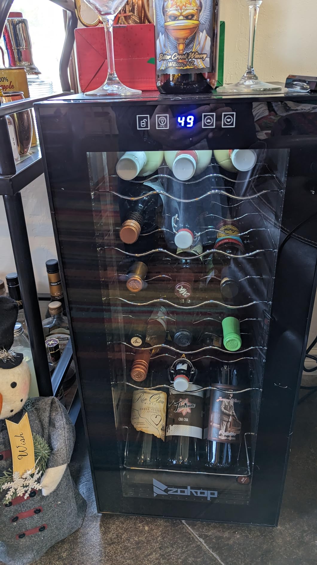 ROVSUN 26 Bottle Wine Fridge, Dual Zone Wine & Beverage Refrigerator w/Independent Temp & LED Control Panel, Built-in/Freestanding/Under Counter Wine Cooler Chiller customer photo 2