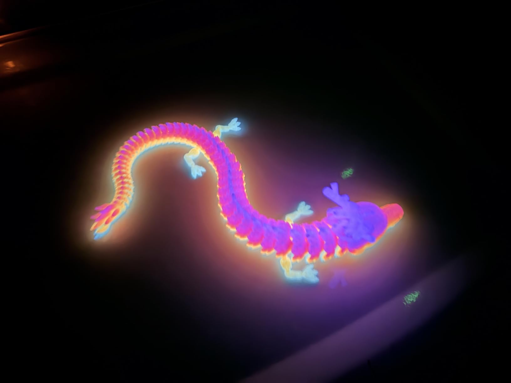 AMOLEN 95A TPU 3D Printer Filament, 1.75mm Glow in The Dark Green, Soft TPU Flexible 3D Printing Filament, High Hardness & Resilience, Best with UV Lamps, 1kg Spool(2.2lbs), Fit Most 3D Printers customer photo 2