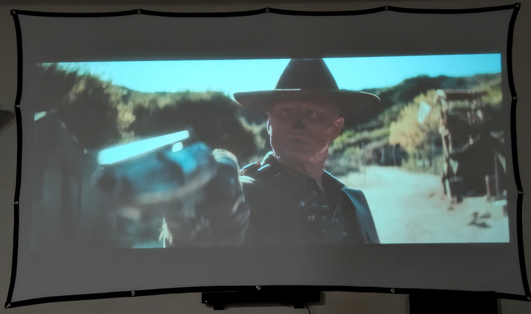 Official Licensed Google TV Smart Projector, HAPPRUN 4K UHD Home Theater with Dolby Sound, Wi-Fi & Bluetooth, Built-in Streaming Apps, Compatible with Games Consoles & Smartphone, Indoor & Outdoor Use customer photo 1