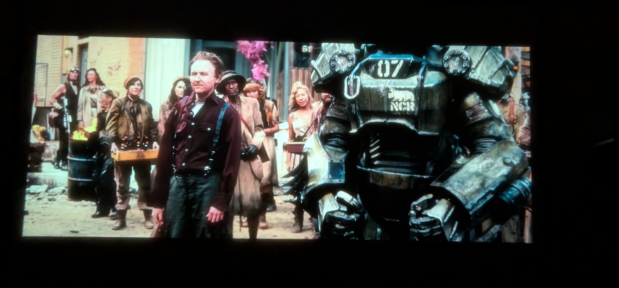 Official Licensed Google TV Smart Projector, HAPPRUN 4K UHD Home Theater with Dolby Sound, Wi-Fi & Bluetooth, Built-in Streaming Apps, Compatible with Games Consoles & Smartphone, Indoor & Outdoor Use customer photo 2