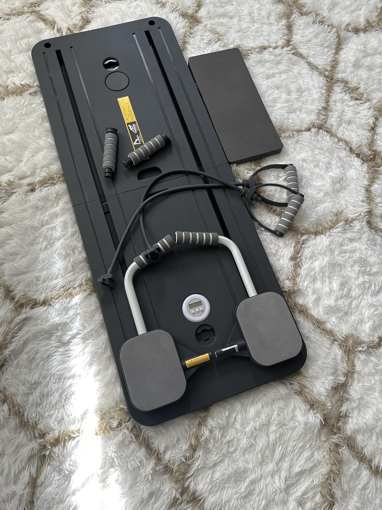 JANUA Pilates Board - Pilates Reformer Set, Multi-Purpose Foldable Pilates Reformer Board for Home, 5 in 1 Pilates Sliding Board customer photo 1