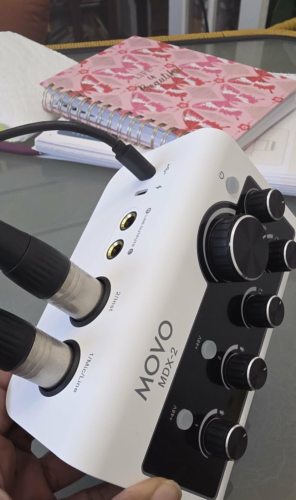 Movo Portable Podcast Equipment Bundle for iPhone/Android Phones- Podcast Kit with Audio Interface, 2 CastMic Dynamic Mics, 2 Headphones, 2 Boom Arms - for Smartphones, Computers, PC and Mac customer photo 1