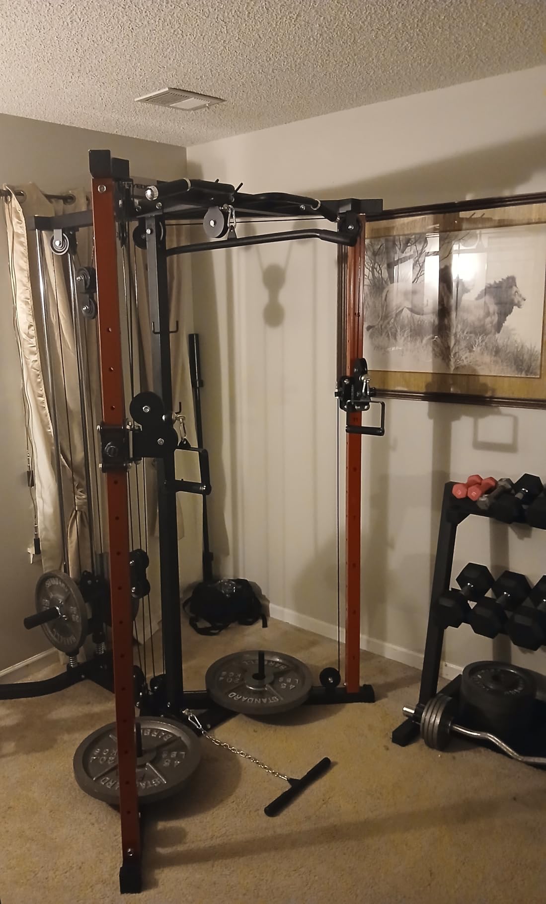 Mikolo Cable Crossover Machine, Functional Trainer with 17 Adjustable Positions, Home Gym Equipment with High and Low Pulley System for LAT Pulldowns and Seated Cable Row, Cable Fly Machine customer photo 1