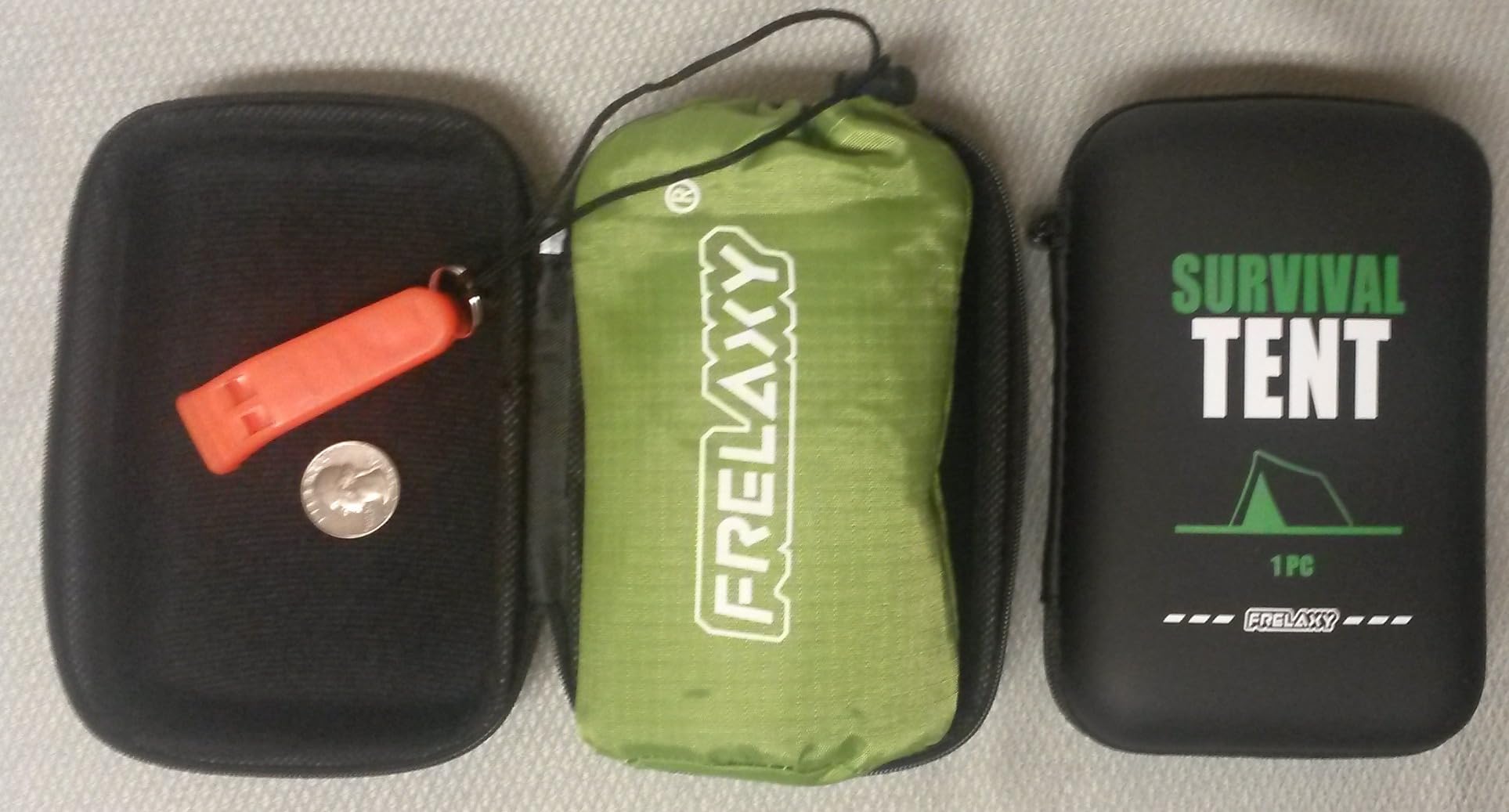 Frelaxy Extra-Thick Emergency Tent, Compact Survival Tent with Whistle, Upgraded Paracord, Storage Pouch, and EVA Case, 2 Person customer photo 1