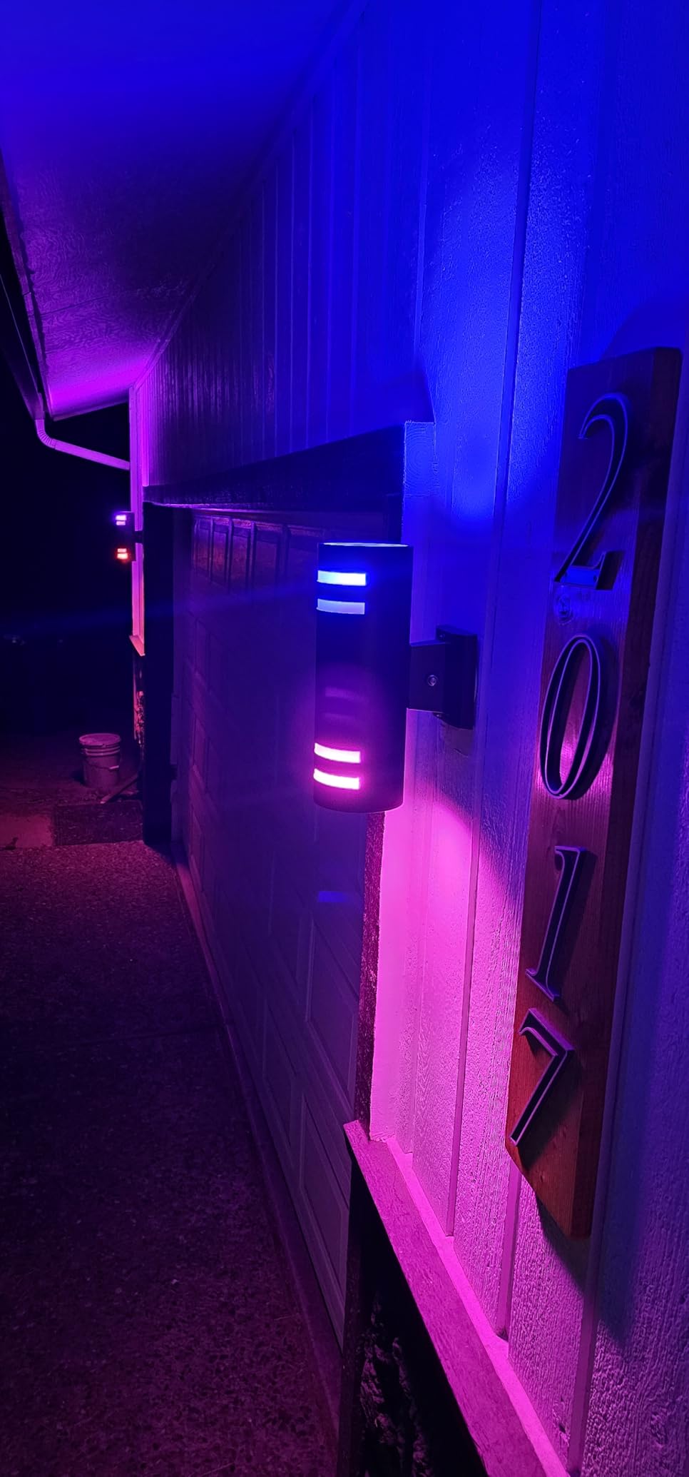 Outdoor Wall Lights 4 Pack, RGBCW Exterior Lighting Sconce,2700K-6500K Dimmable Smart Porch Lights Outdoor for House Patio Garage, Compatible with Alexa/Google Assistant, Bulb Included customer photo 2