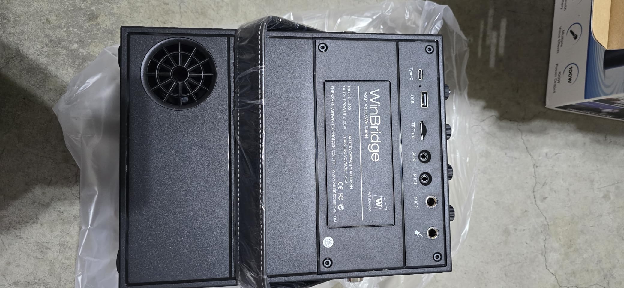 100W Powerful Voice Amplifier with 2 Wireless Microphones, Big Pro Sound Portable Speaker with Microphone, Bluetooth Speaker PA System Karaoke Machine Support BT/USB/TF Card/Aux/Guitar S99 customer photo 2