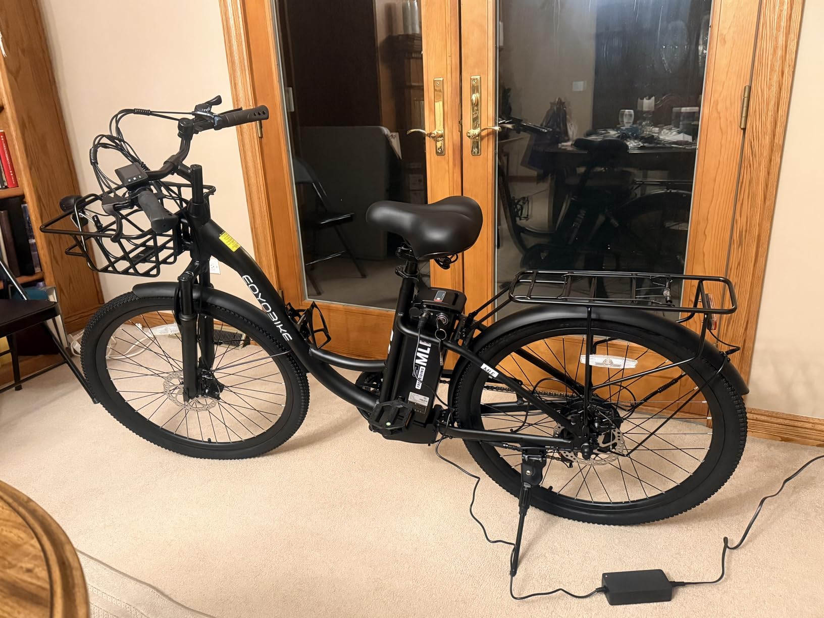 MOONCOOL Electric Bike for Adults, 700W Peak Power 7 Speed Step Through Electric Cruiser Bike, 40 Miles Electric Bicycle with 36V 10.4Ah Battery, Aluminum Frame City Commuter E Bikes for Women, Men customer photo 2