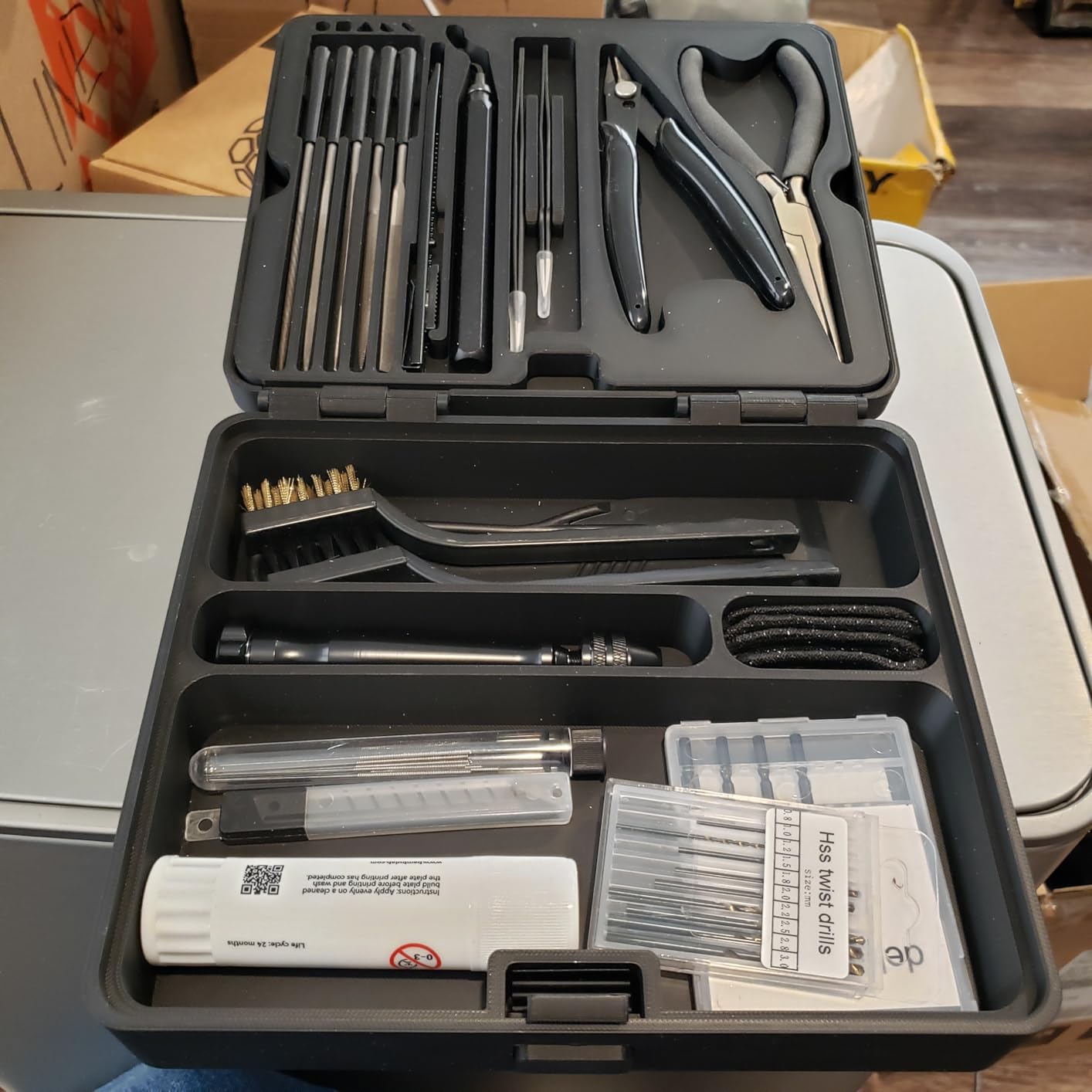 3D Printer Tools Kit Essential, 3D Printing Tools Kit, 3D Printer Accessories, Deburring Tool, Wire Cutter, Drill, Scraper for Remove, Smoothing, Finishing, Deburring, Craving, Drilling customer photo 1