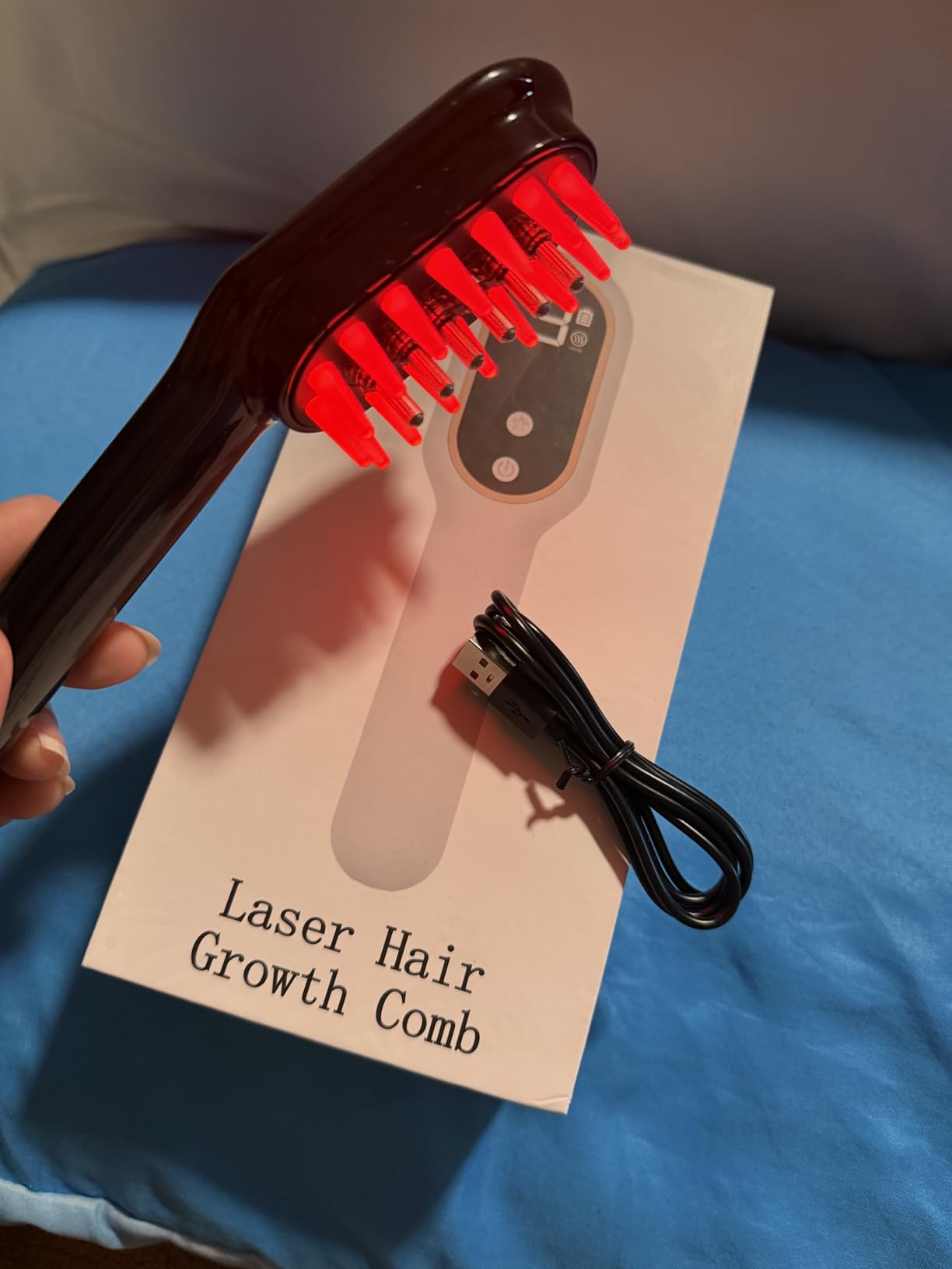 Obiredk Laser Hair Growth Comb - Lasers & LEDs for Hair Regrowth - FDA Cleared Rechargeable Scalp Massager for Men Women customer photo 2