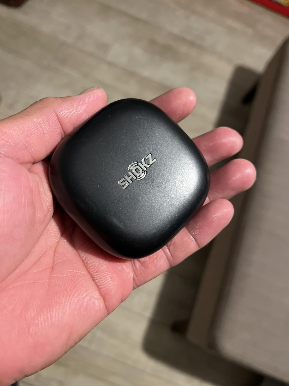 SHOKZ OpenFit 2 Open-Ear Headphones,True Wireless Bluetooth Earphones with Microphone,Earhook Earbuds with 48 Hours of Playtime,Fast Charging,IP55 Water-Resistant,with Carrying Bag,Black,Bluetooth5.4 customer photo 1