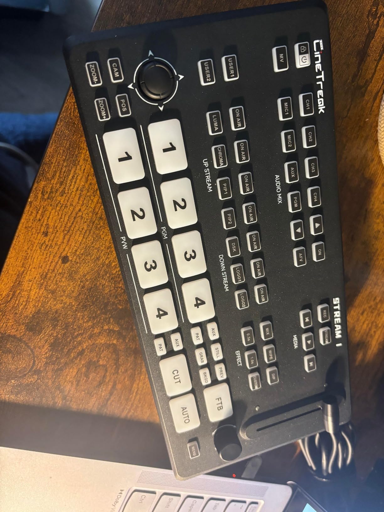 Stream 1 Live Streaming Switcher 4 HDMI & AUX Inputs, PTZ Control Dual RTMP Streaming Chroma/Luma Key Recording & Playback and Landscape & Portrait Livestreaming (NDI Updatable) customer photo 1