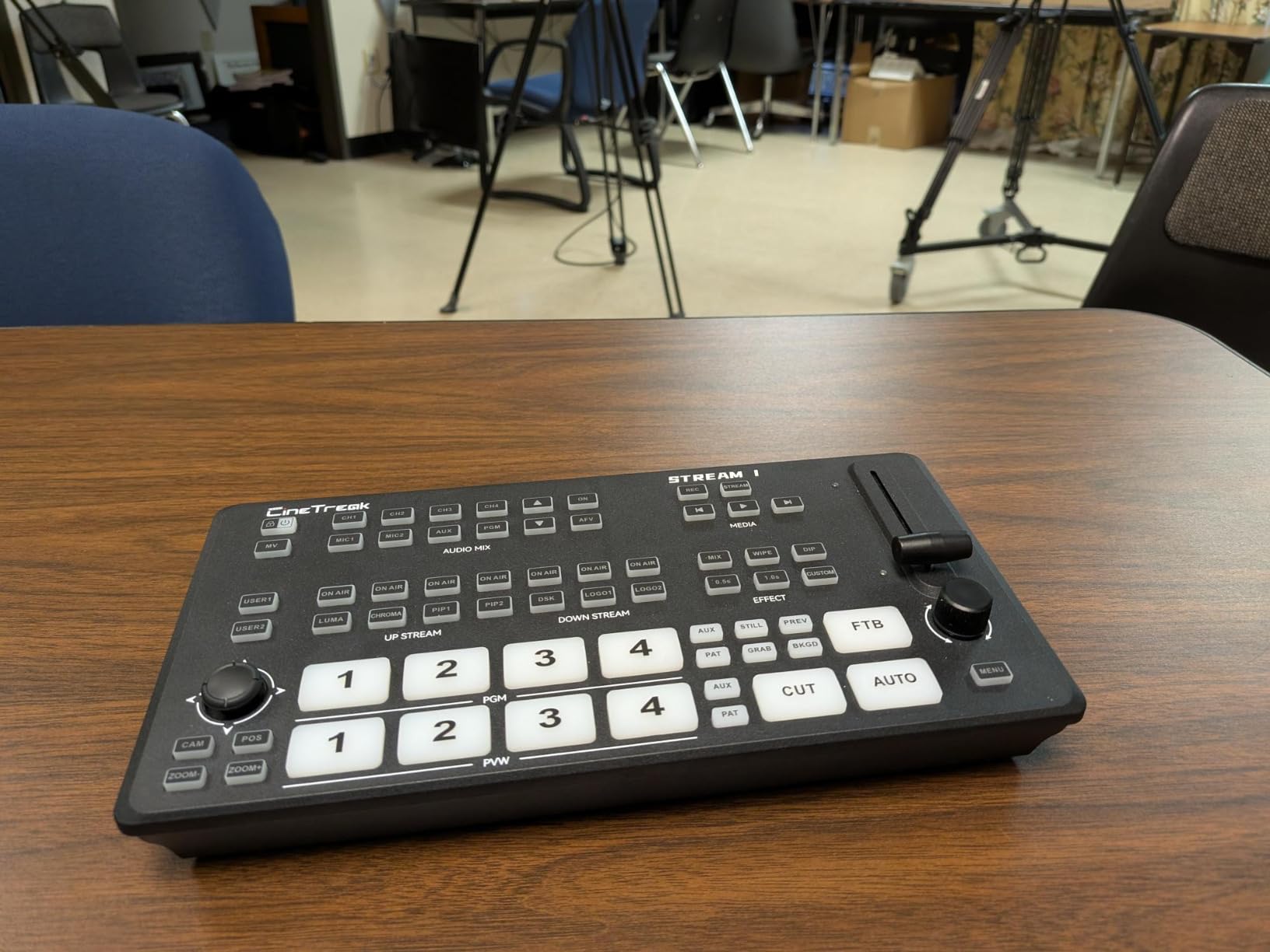 Stream 1 Live Streaming Switcher 4 HDMI & AUX Inputs, PTZ Control Dual RTMP Streaming Chroma/Luma Key Recording & Playback and Landscape & Portrait Livestreaming (NDI Updatable) customer photo 2