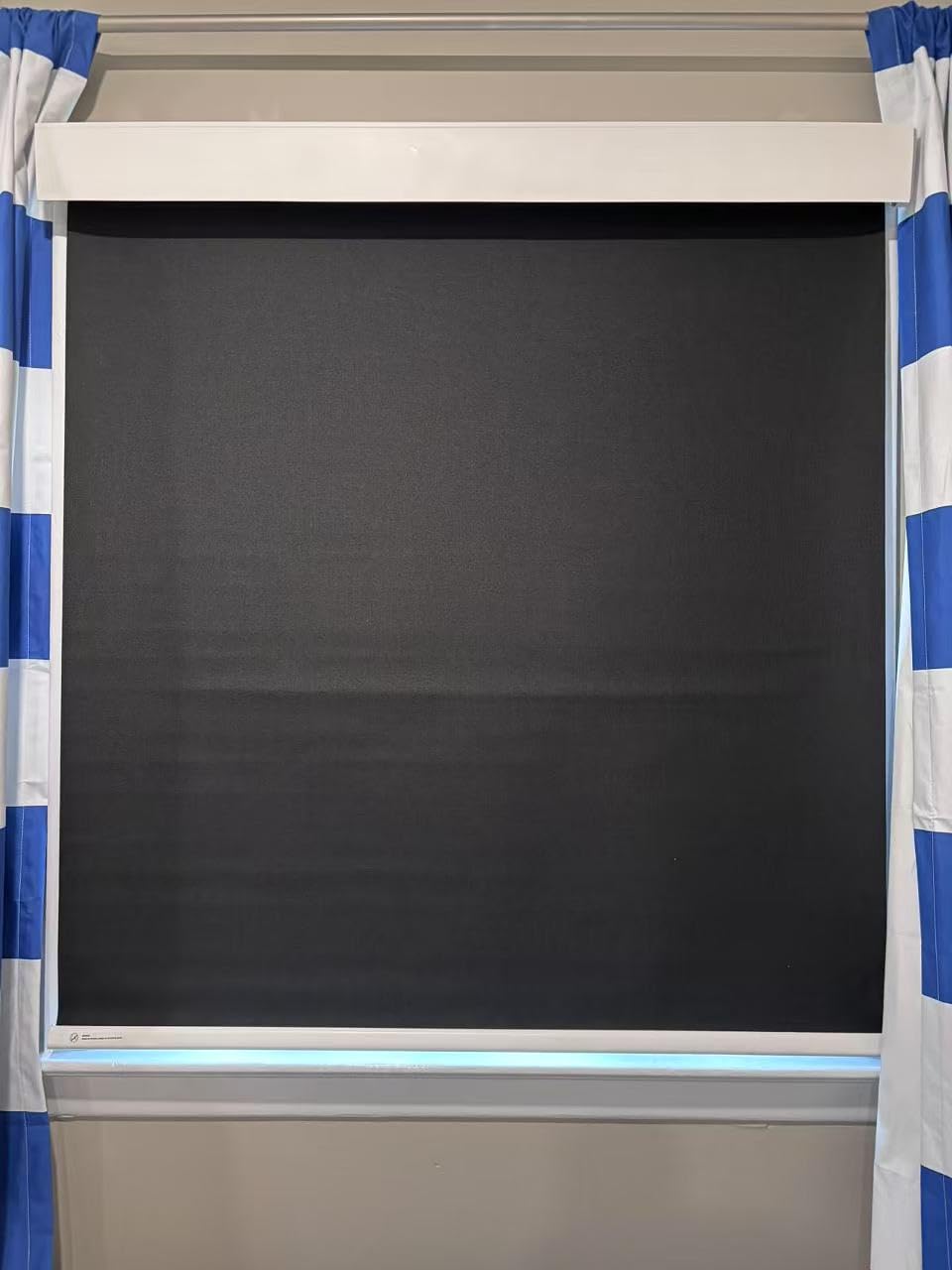 Motorized Blinds No Drill Automatic Blinds for Windows Cordless Roller Shades Electric Blinds with Remote Control Smart Blinds (White, 34.5 x 72) customer photo 2